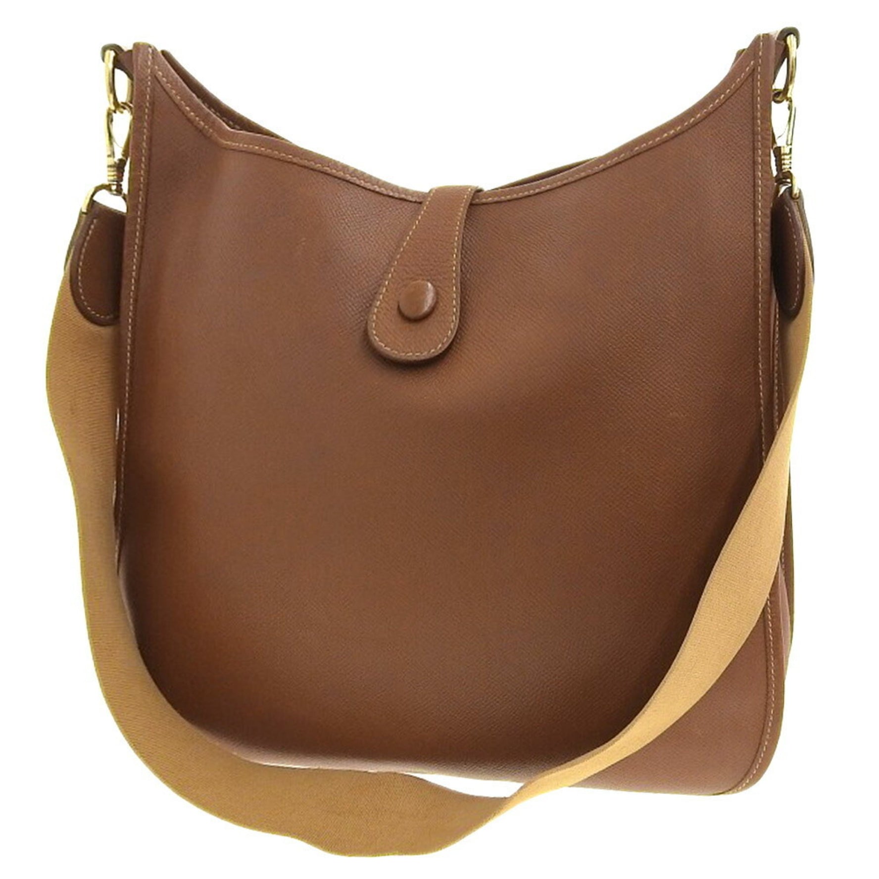 Hermes Evelyn 1 GM 〇W Engraved Punching H Shoulder Bag Cushvel Gold