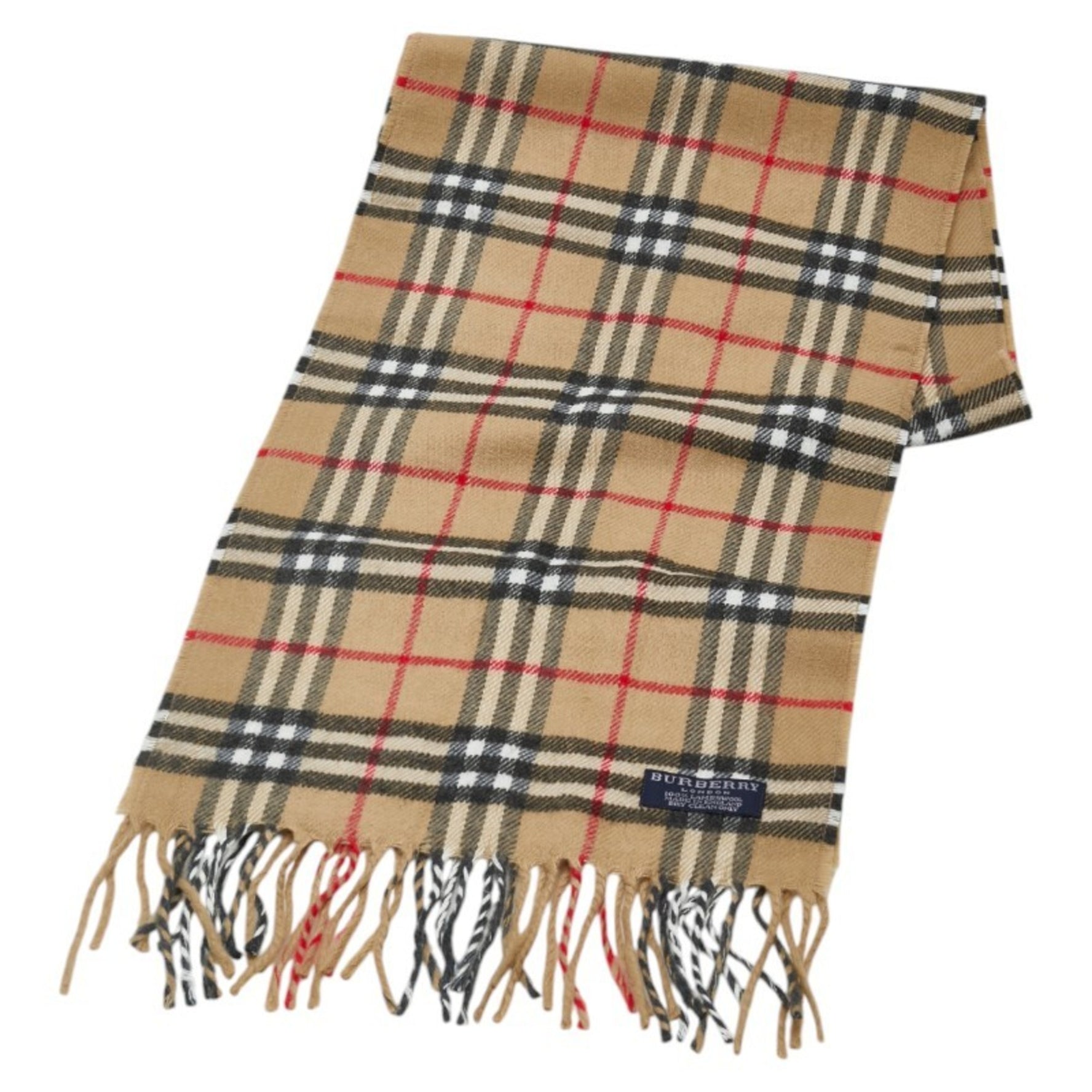 Burberry Nova Check Scarf Beige Multicolor Wool Women's BURBERRY