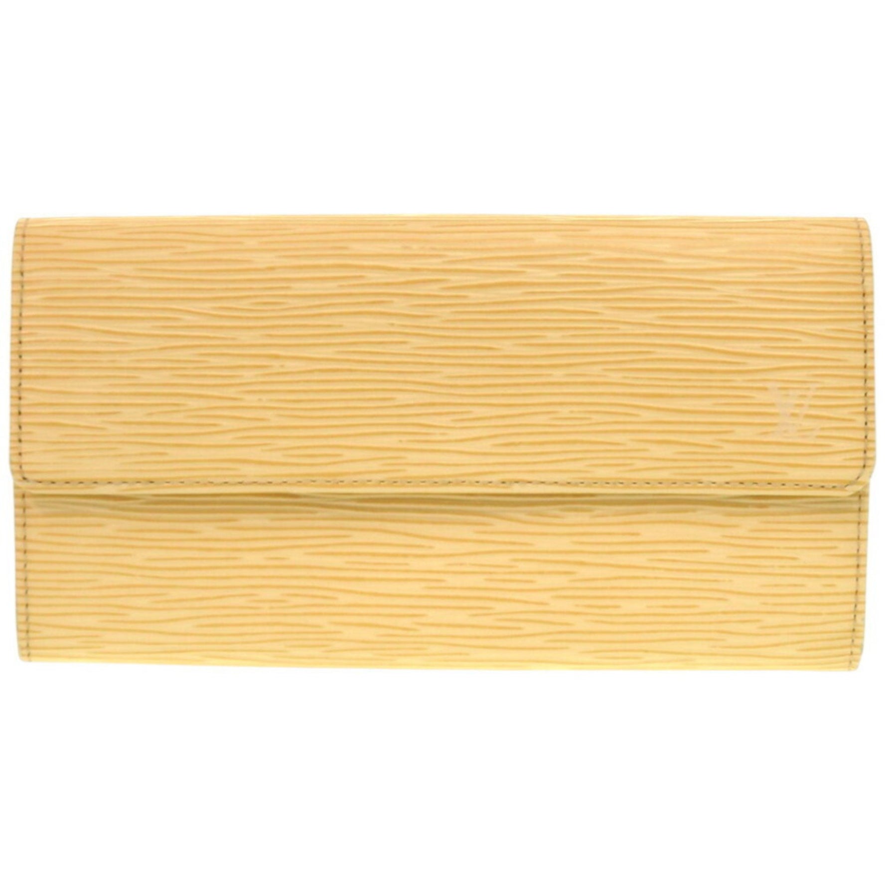 Louis Vuitton Porte Monnaie Credit Epi Wallet Leather Vanilla Yellow Long LV VUITTON