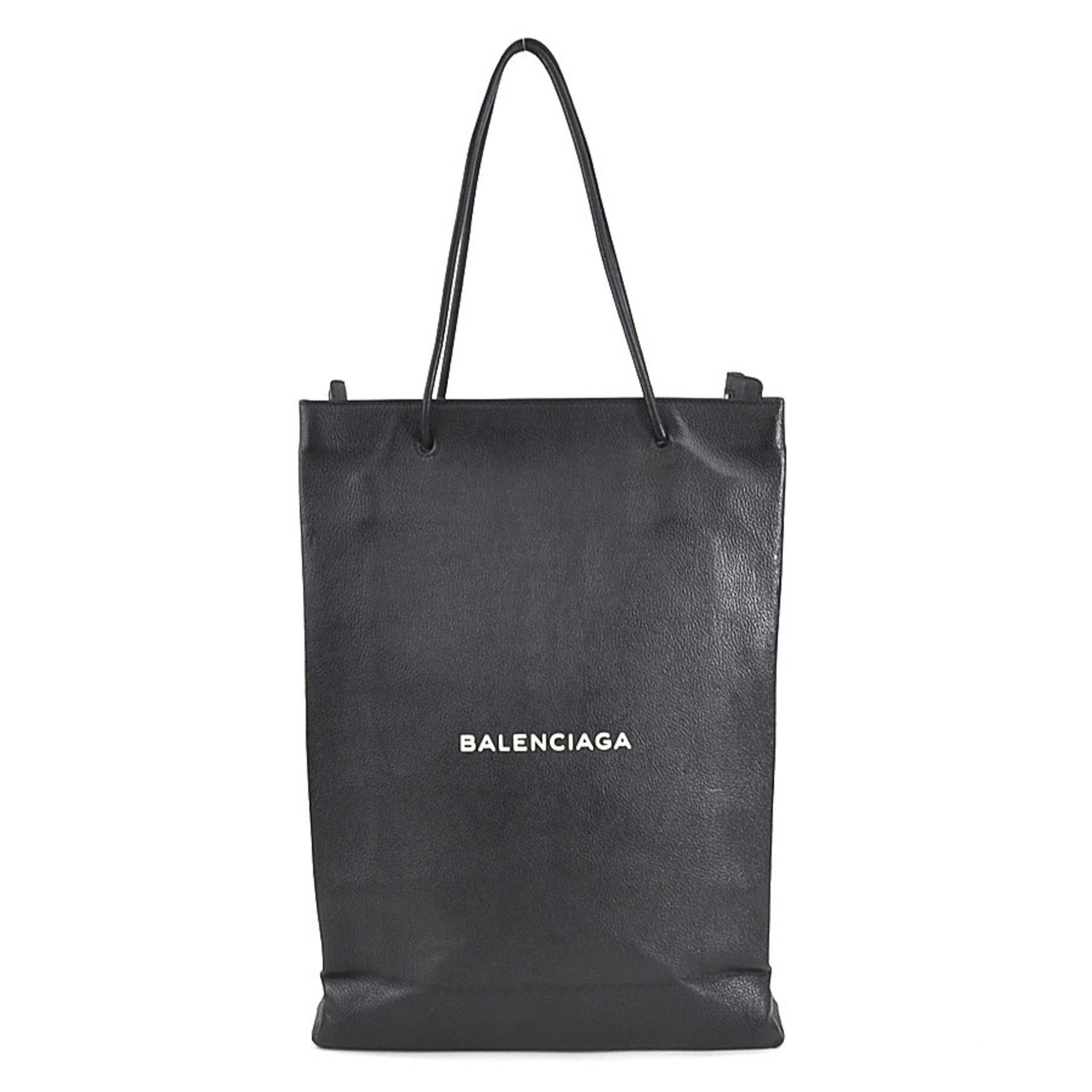 BALENCIAGA Shoulder Bag North South M Leather Black Unisex r9966a