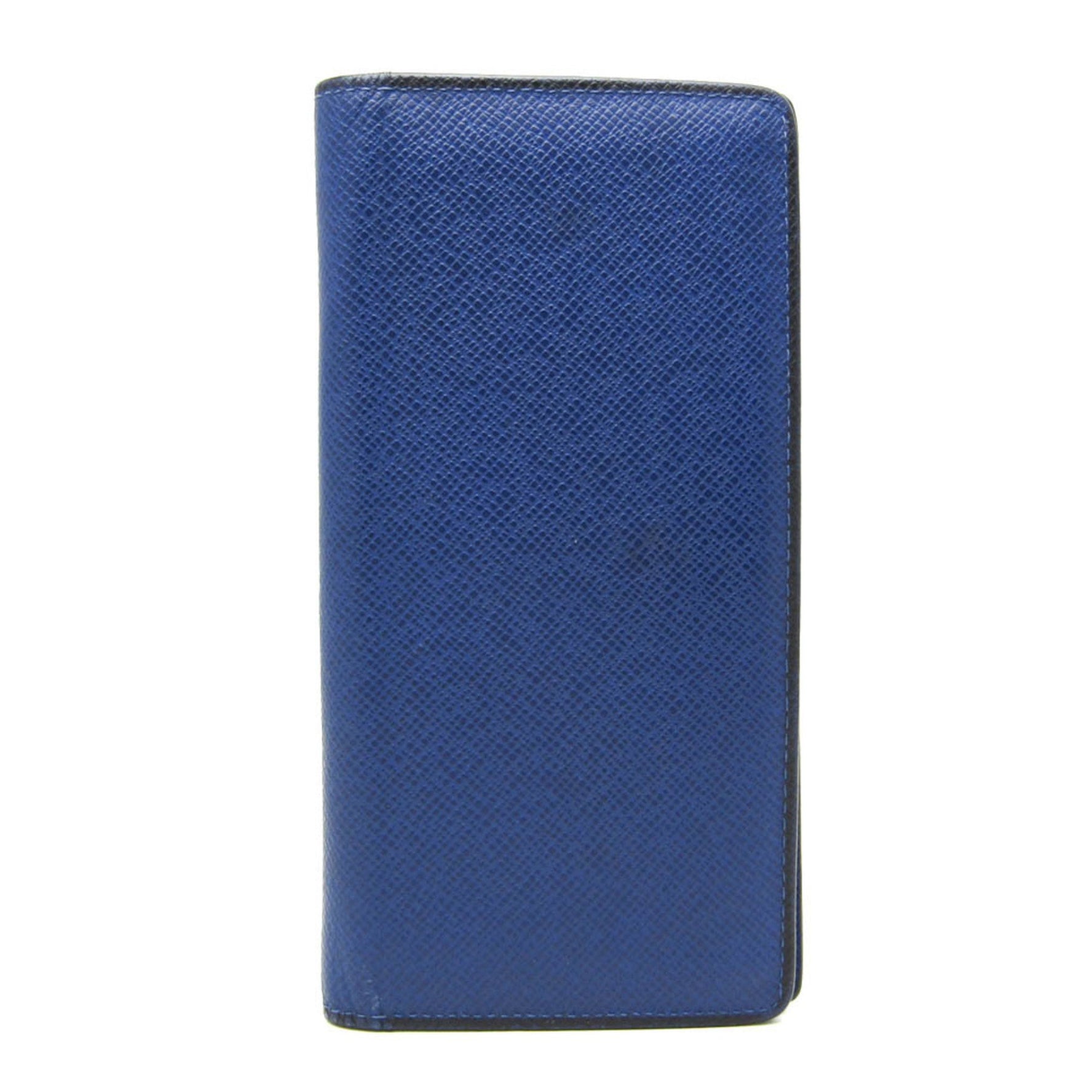 Louis Vuitton Taiga Brazza Wallet M30559 Men's Taiga Leather Long Wallet (bi-fold) Black,Cobalt