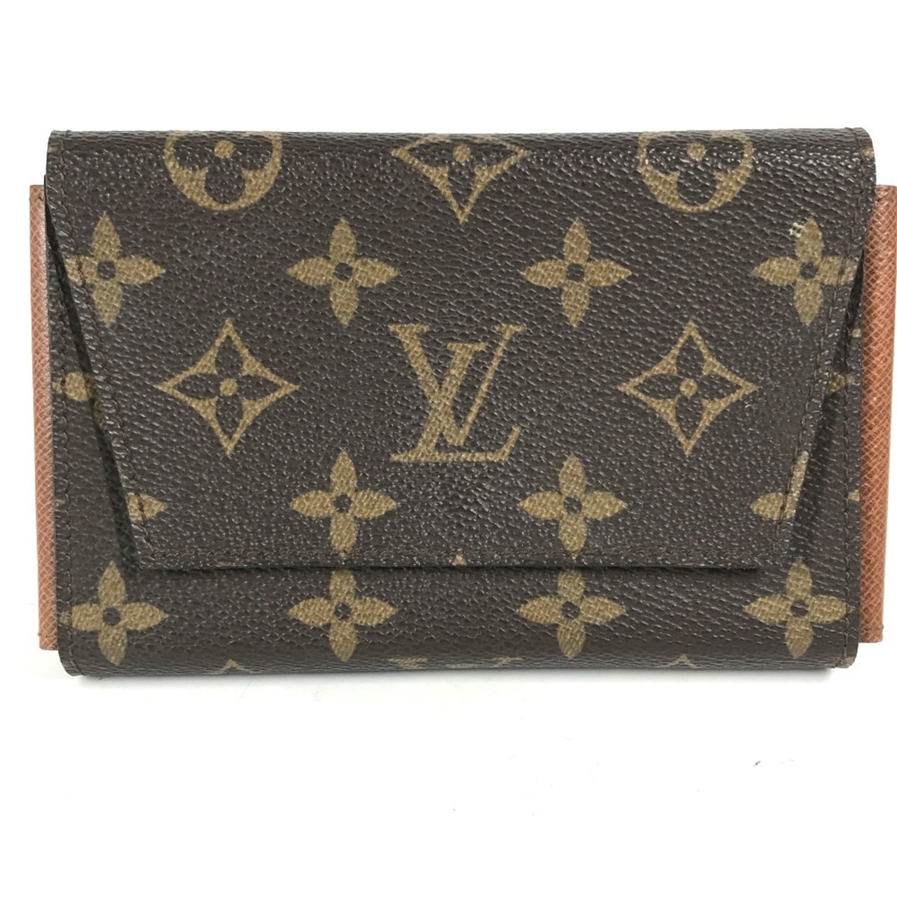 Louis Vuitton Monogram playing card case, business holder, pouch, canvas, men's, brown