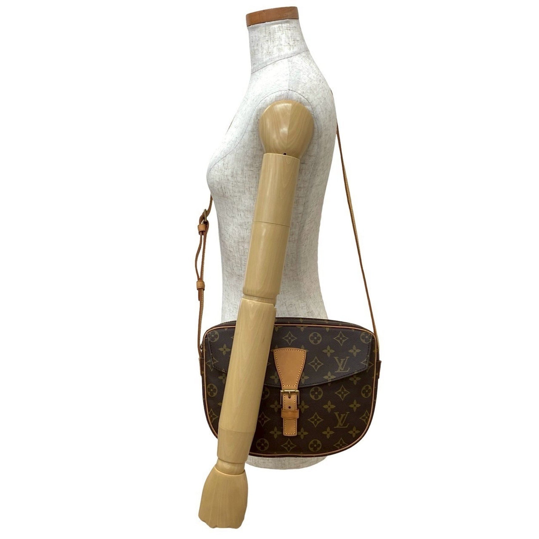 LOUIS VUITTON Vintage Jeune Fille MM Monogram Leather Shoulder Bag/Pochette 193-4