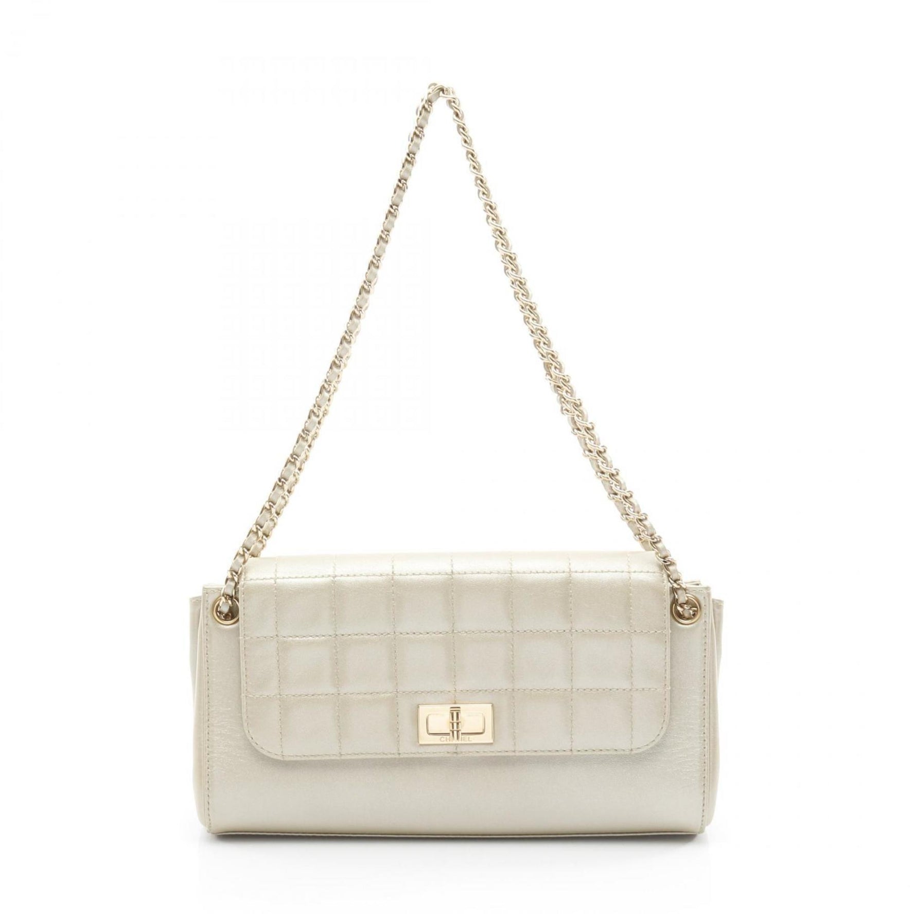 Chanel 2.55 Chocobar Shoulder Bag in Lambskin Leather