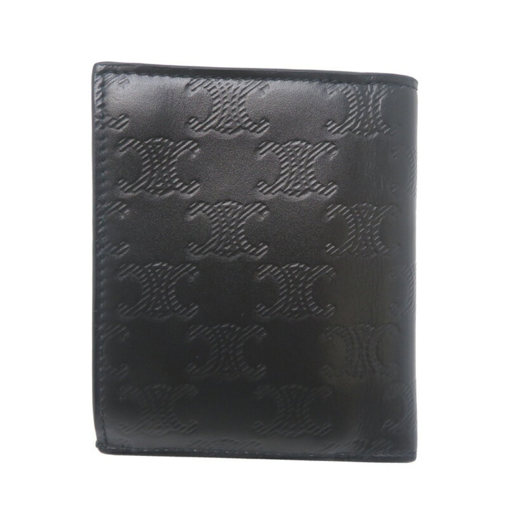 Celine Triomphe Compact Wallet Bifold in Calfskin