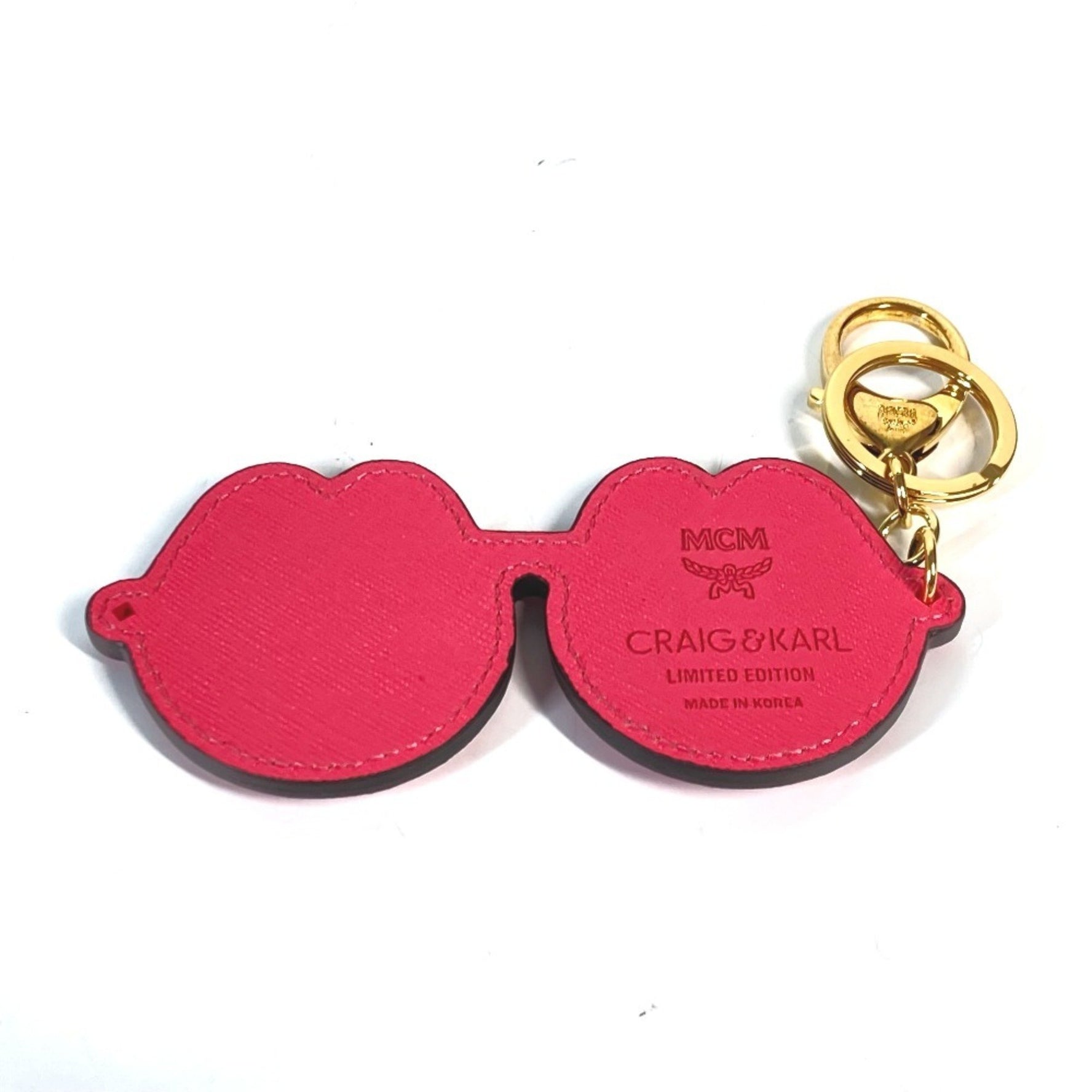 MCM CRAIG & KARL collaboration Craig Karl glasses design bag charm keychain leather men's