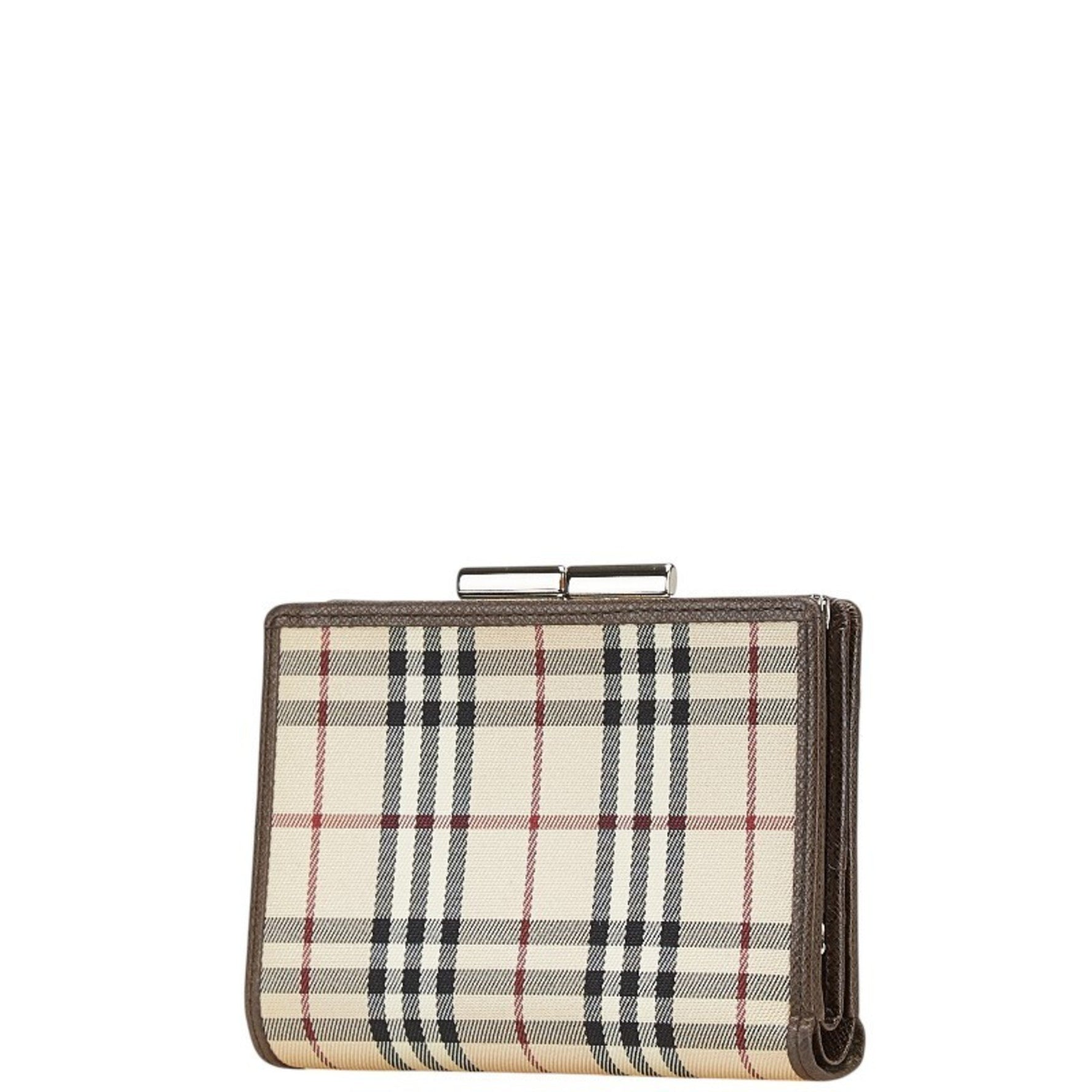 Burberry Nova Check Bifold Wallet in Beige and Brown Canvas Leather