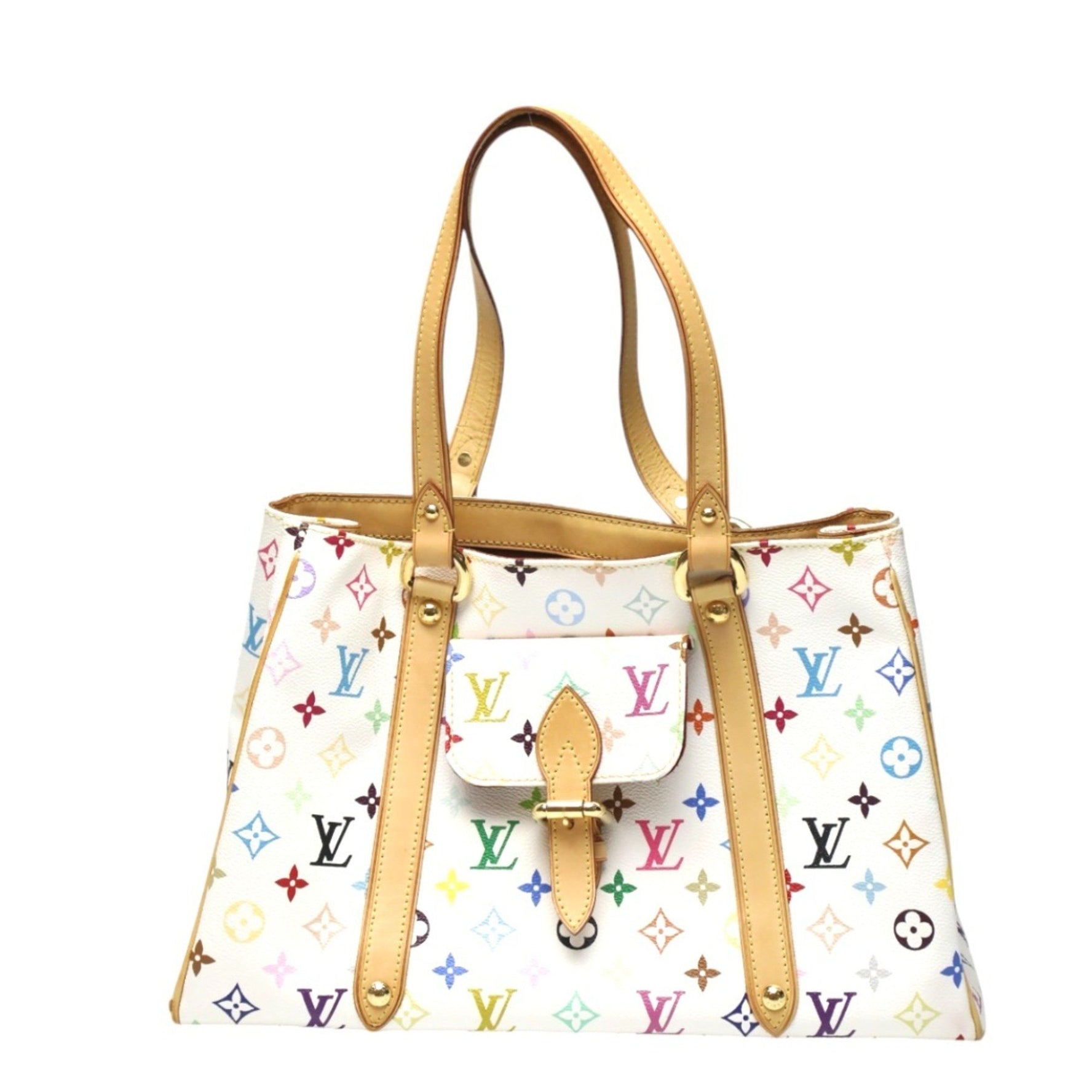 Louis Vuitton LOUIS VUITTON Handbag Monogram Aurelia MM Multicolor M40094 Blanc LV