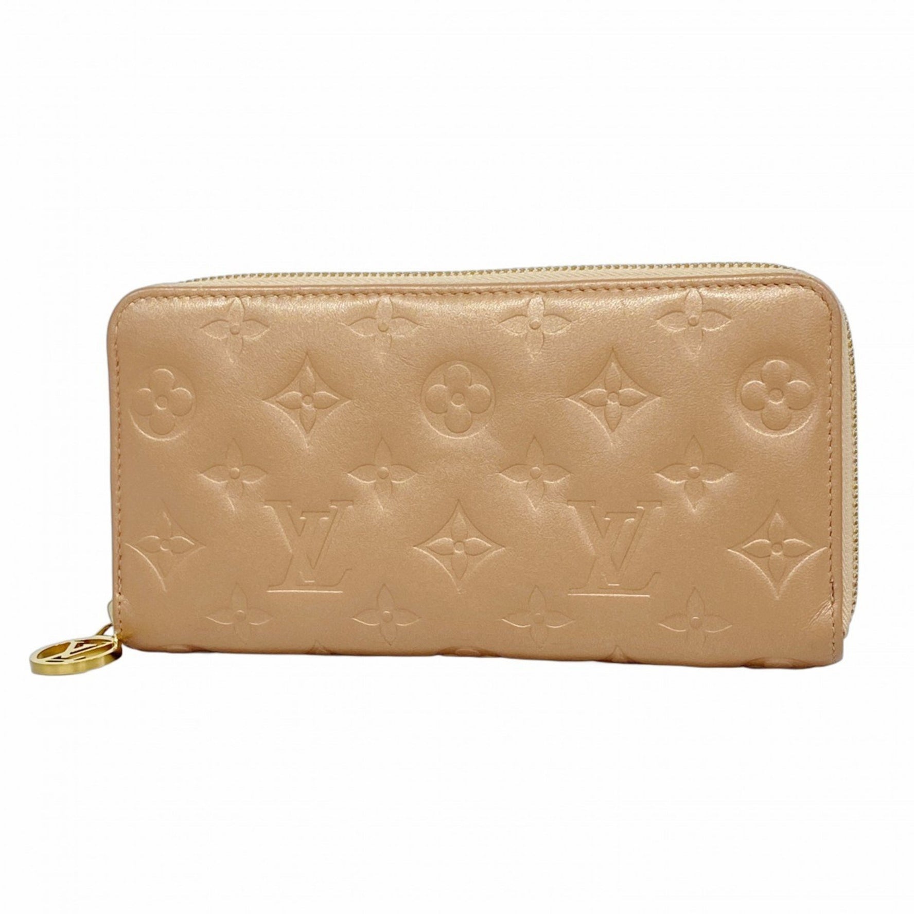 Louis Vuitton Monogram Embossed Zippy Wallet Rose Gold