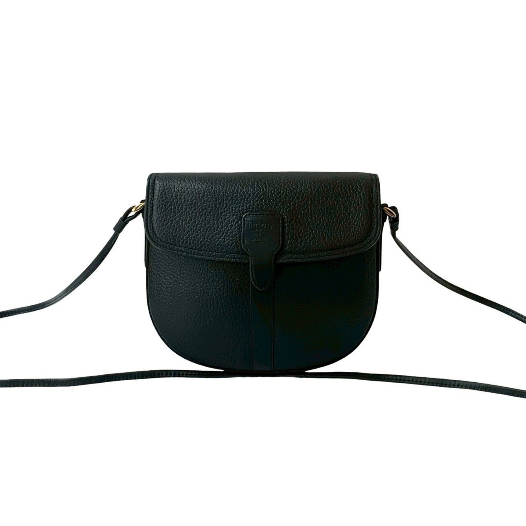 Burberry's Shadow Horse Logo Nova Check Leather Shoulder Bag/Pochette in