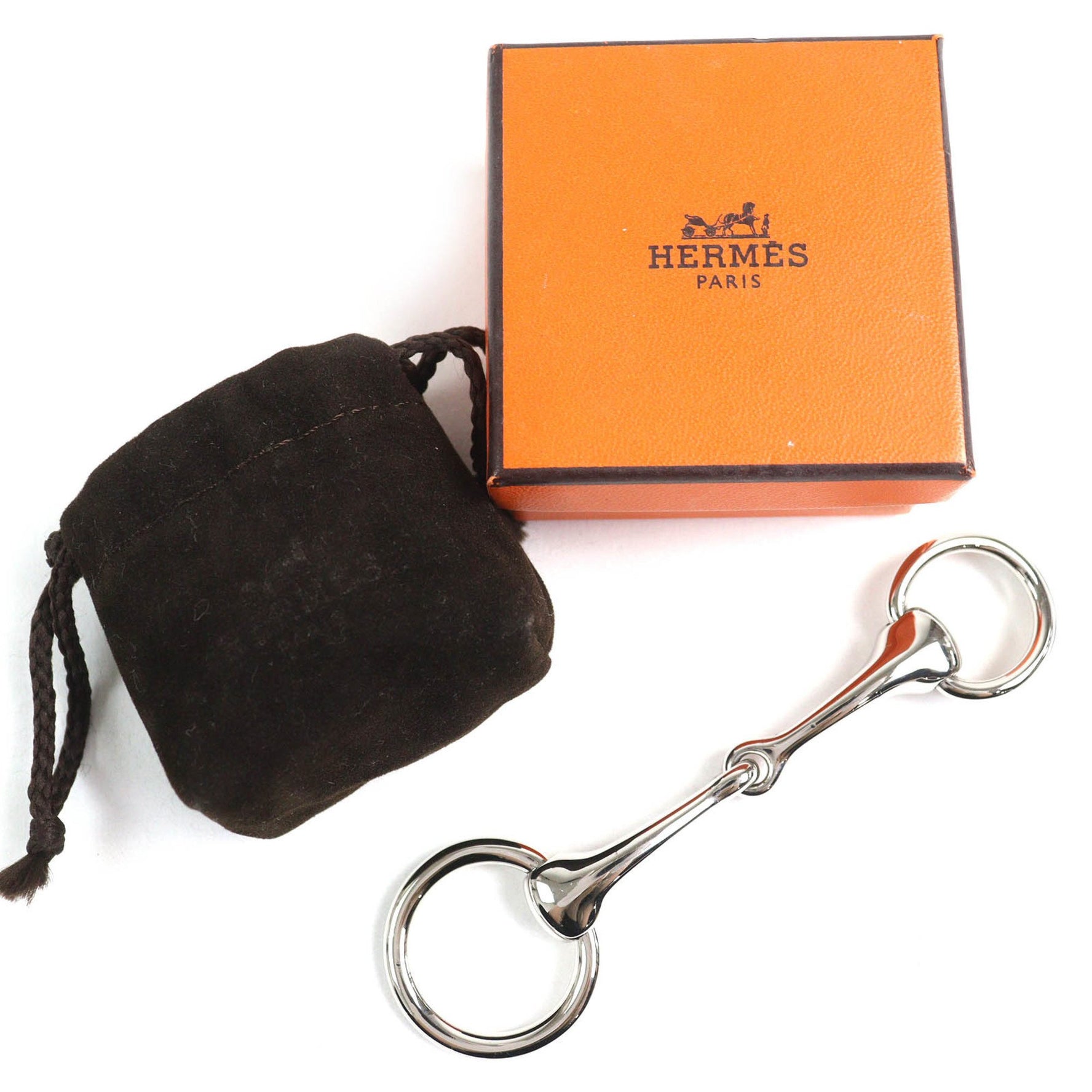 HERMES Horsebit Scarf Ring, with Box and Dust Bag, Made in Italy