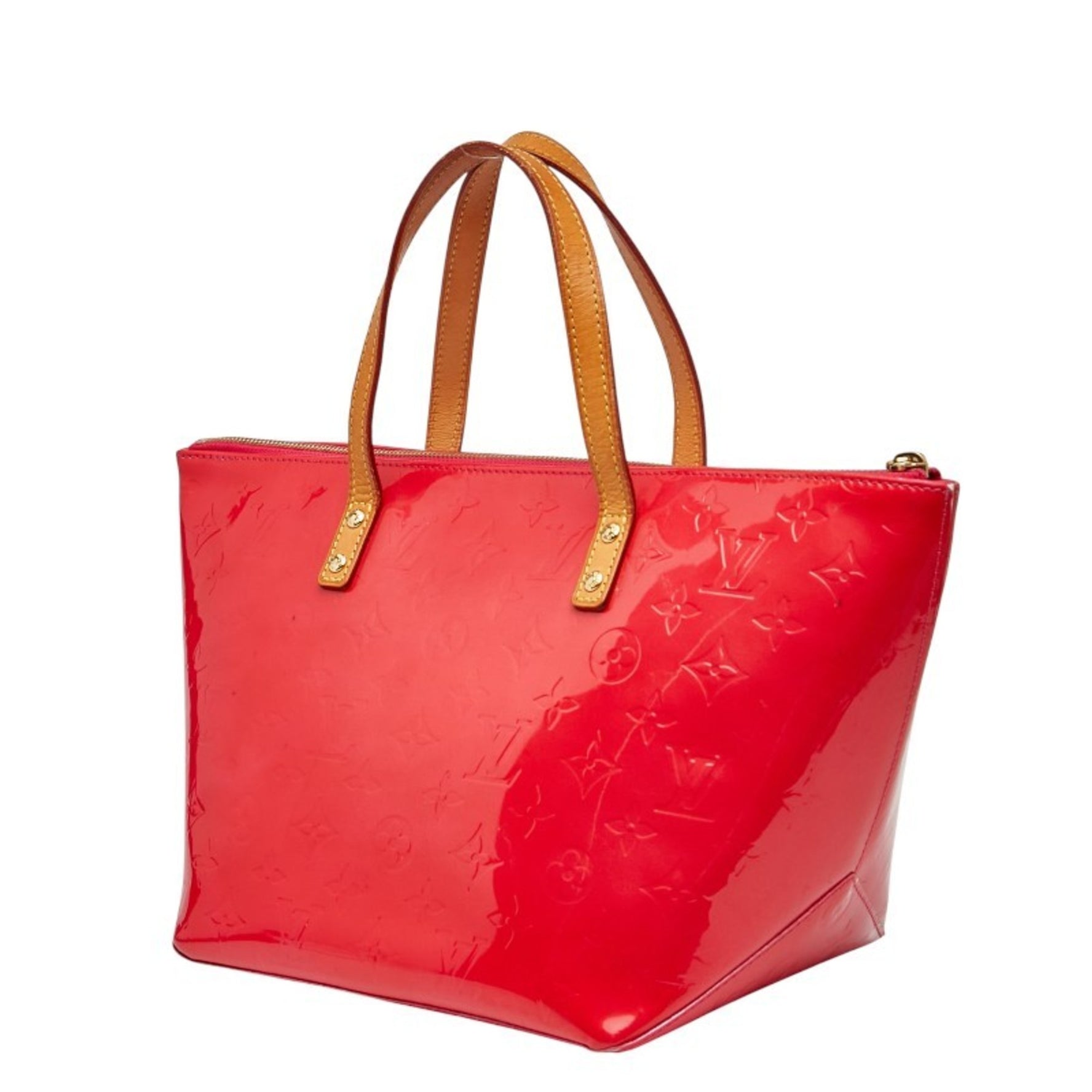 Louis Vuitton Monogram Vernis Bellevue PM Handbag Rose Pop Patent Leather LOUIS VUITTON