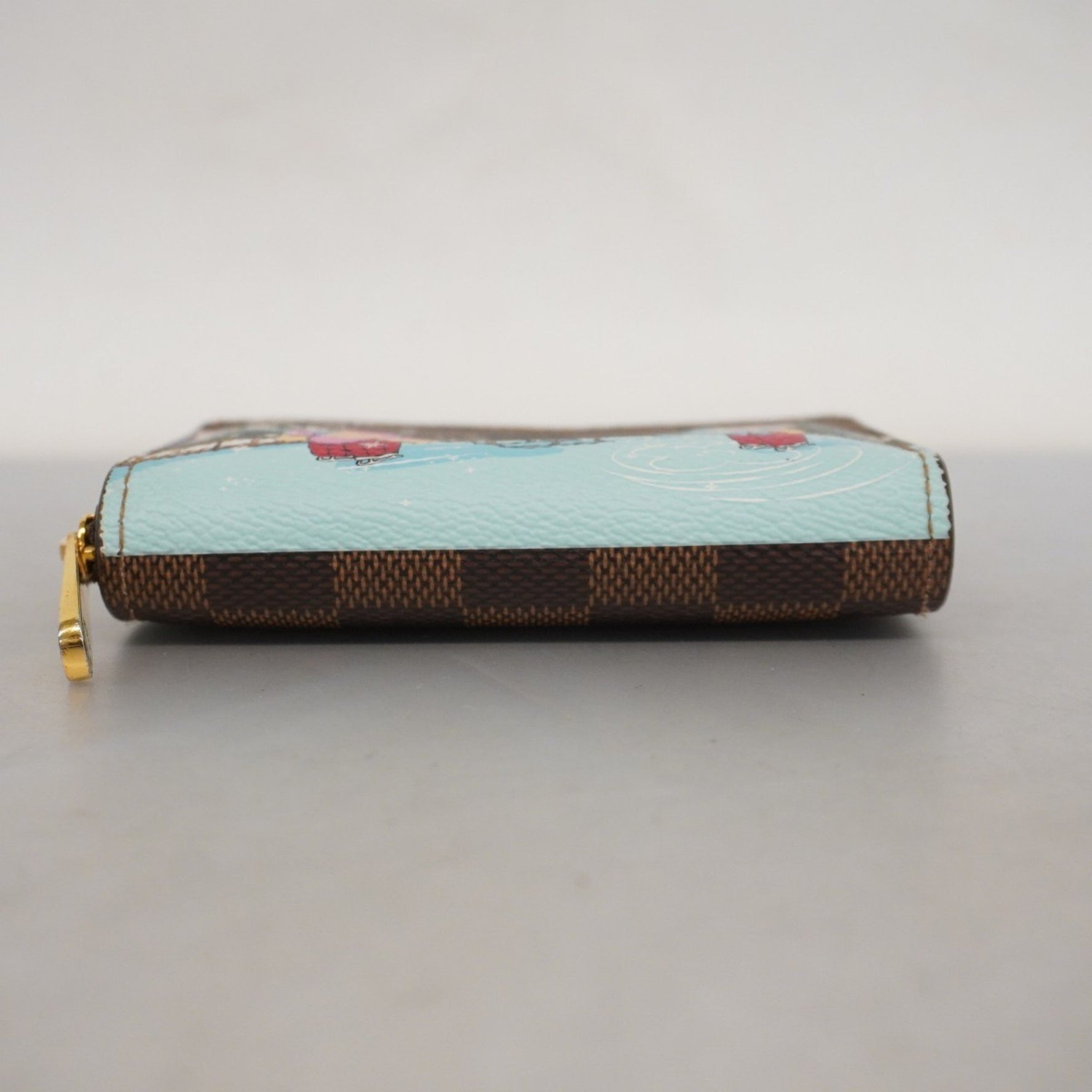 Louis Vuitton Damier Zippy Coin Purse Vivienne N40721 Ebene Women's