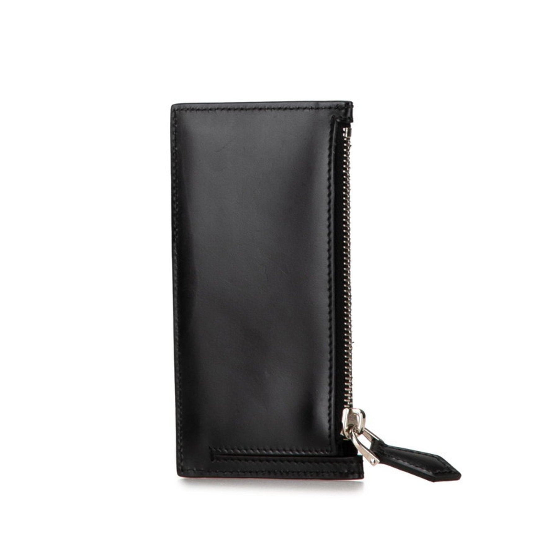 Givenchy Star Motif Card Case Coin Black White Leather