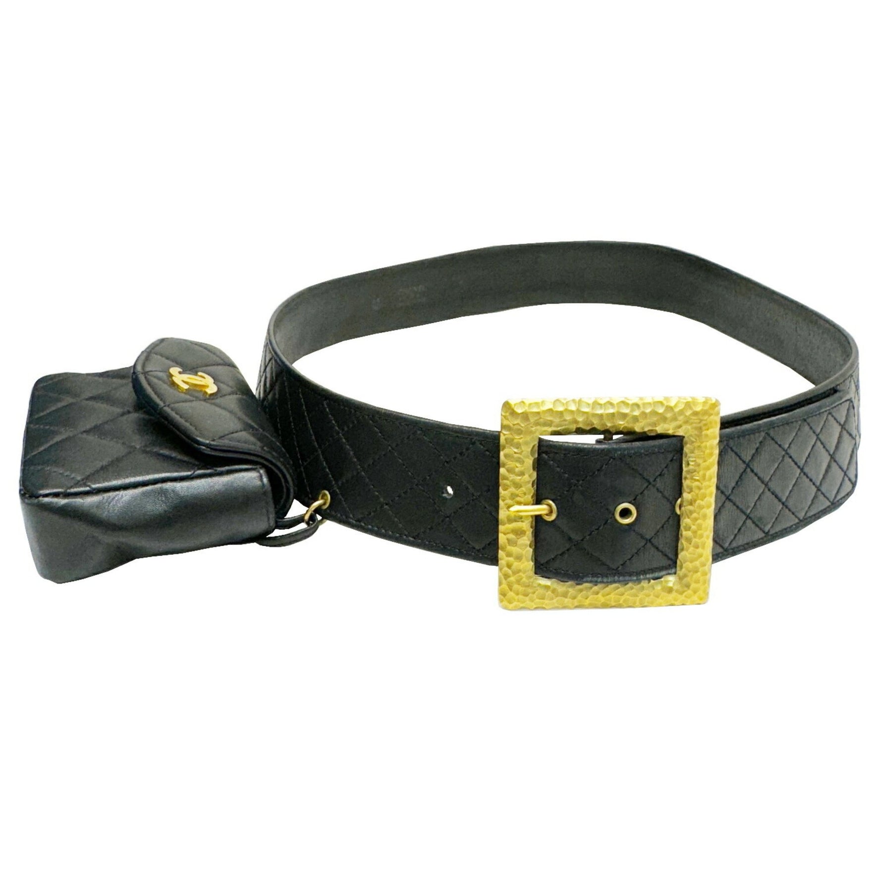 CHANEL Matelasse Belt Bag Waist Pouch Coco Mark Included Ramsun Size 85