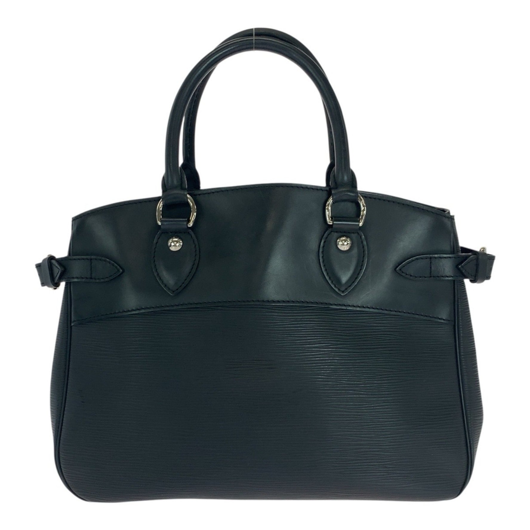 LOUIS VUITTON Epi Passy PM Noir Black with Silver Hardware and Leather, M59262, Handbag/Shoulder Bag