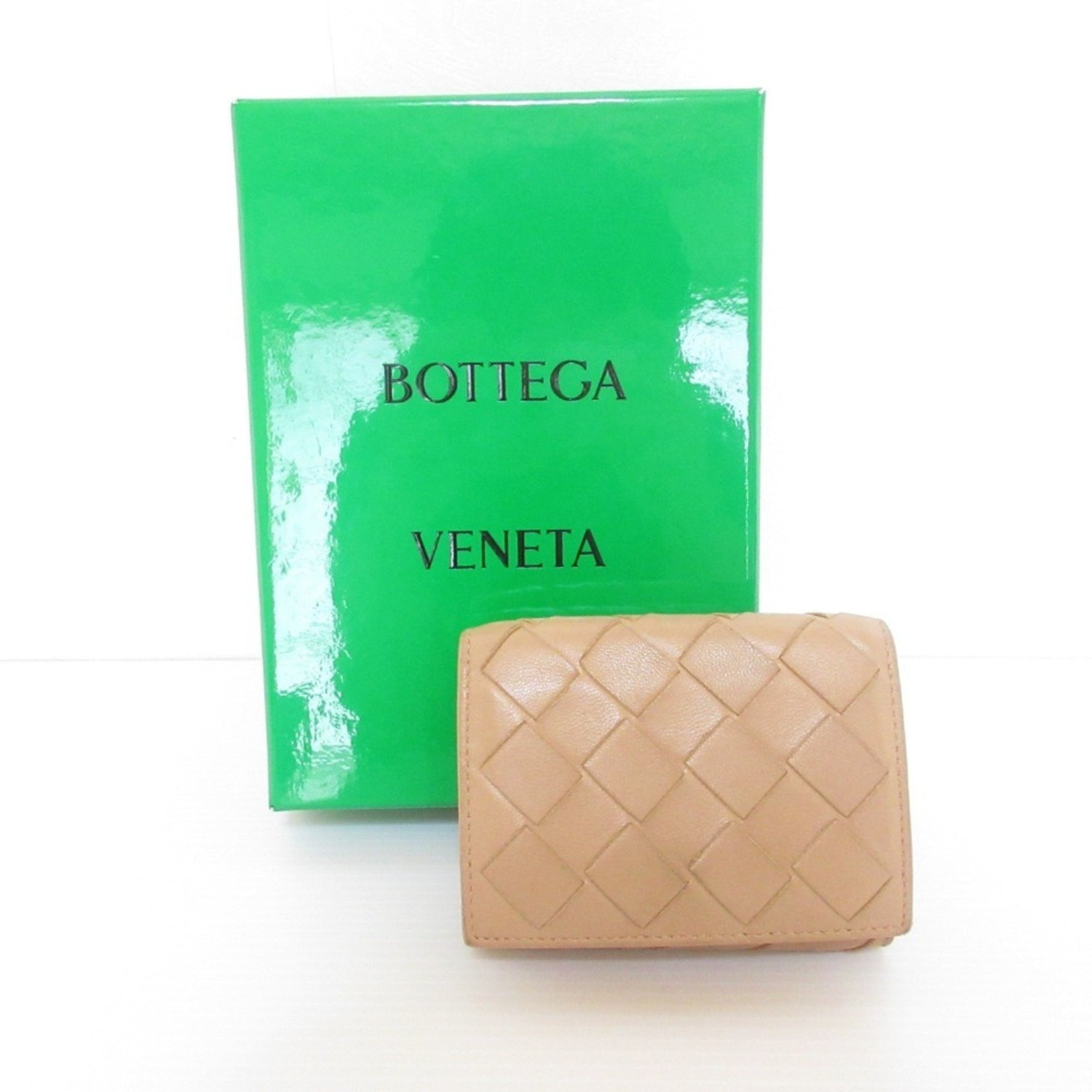 BOTTEGA VENETA Bottega Veneta Intrecciato Leather Tiny Tri-Fold Wallet Compact