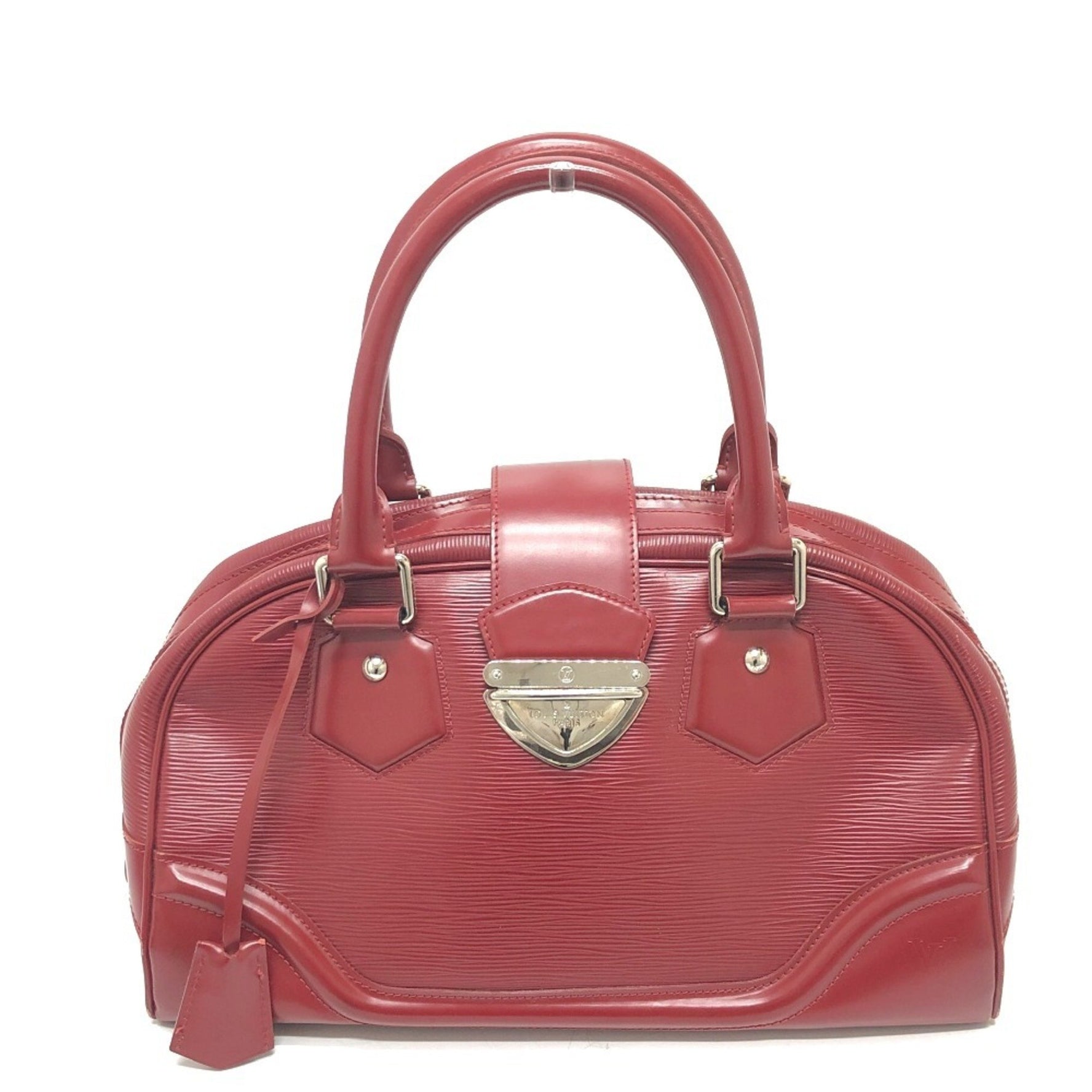 LOUIS VUITTON M5931M Epi Leather Bowling Montaigne GM Mini Boston Bag, Shoulder Handbag, Leather, Women's, Red