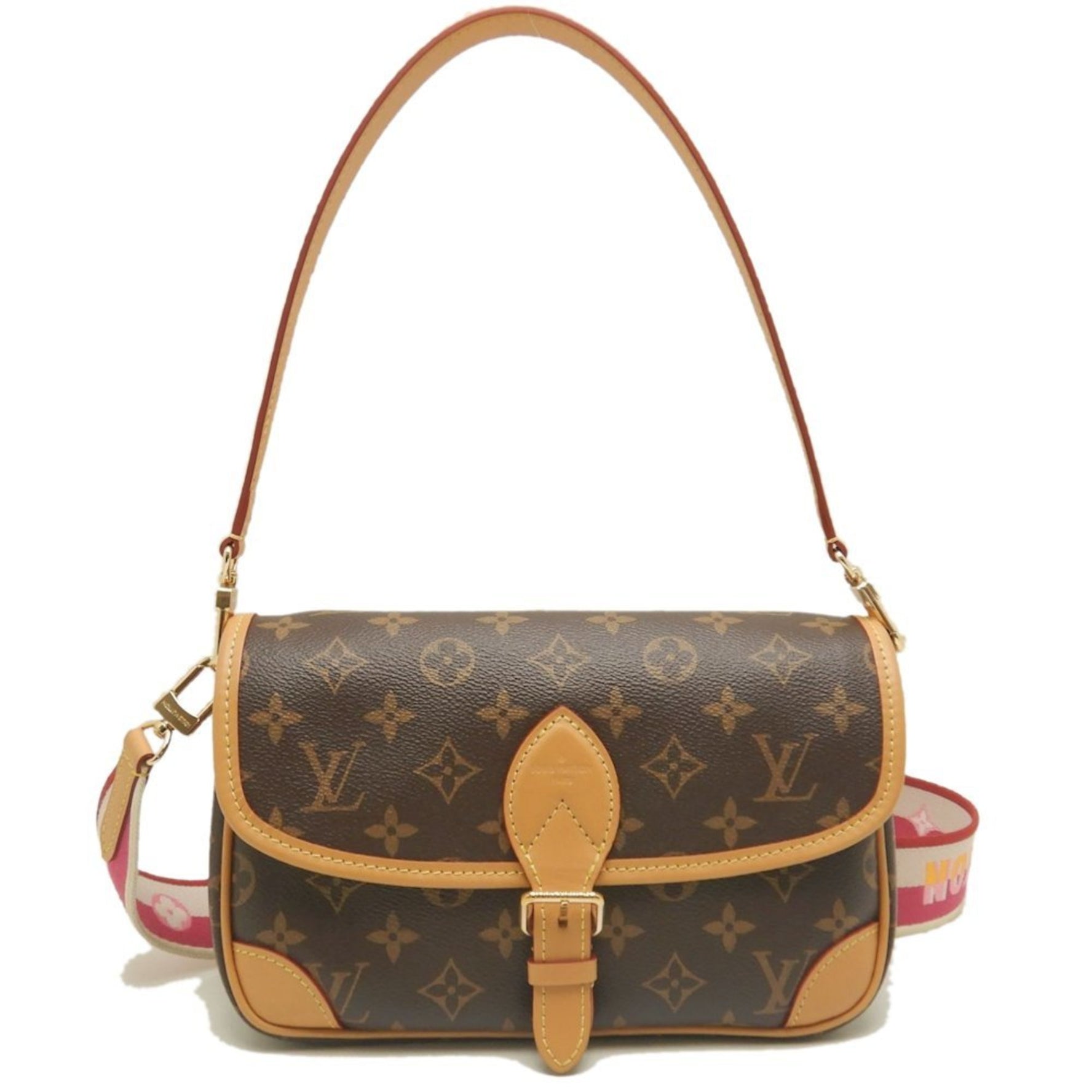 LOUIS VUITTON Monogram Diane M45985 Shoulder Bag Fuchsia