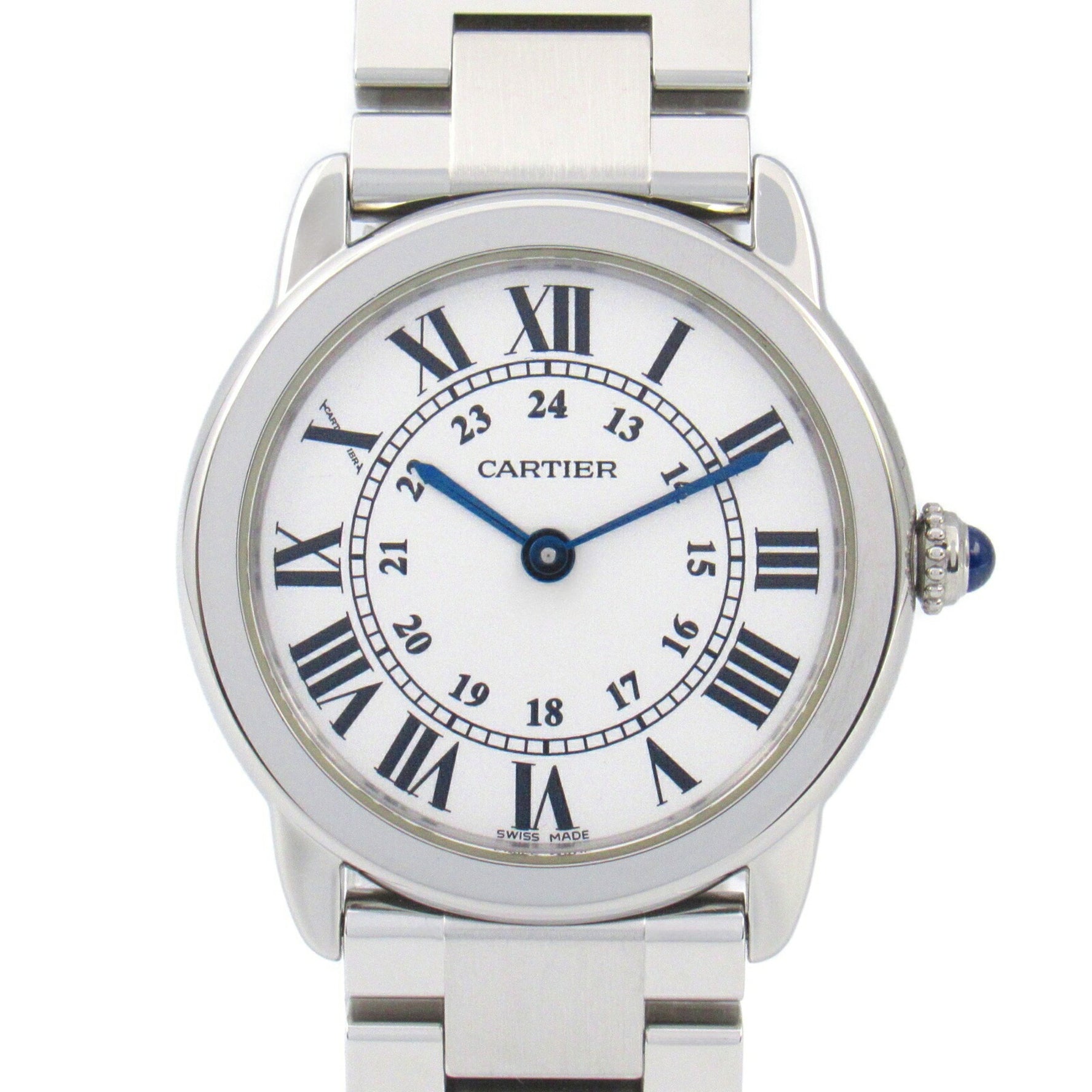 Cartier Rondo Solo SM Watch Stainless Steel Women's White W6701004