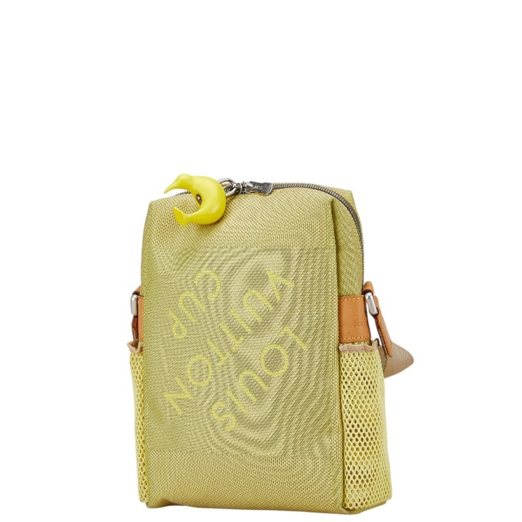 Louis Vuitton Damier Geant Weatherly LV Cup Shoulder Bag Yellow Brown Canvas Leather