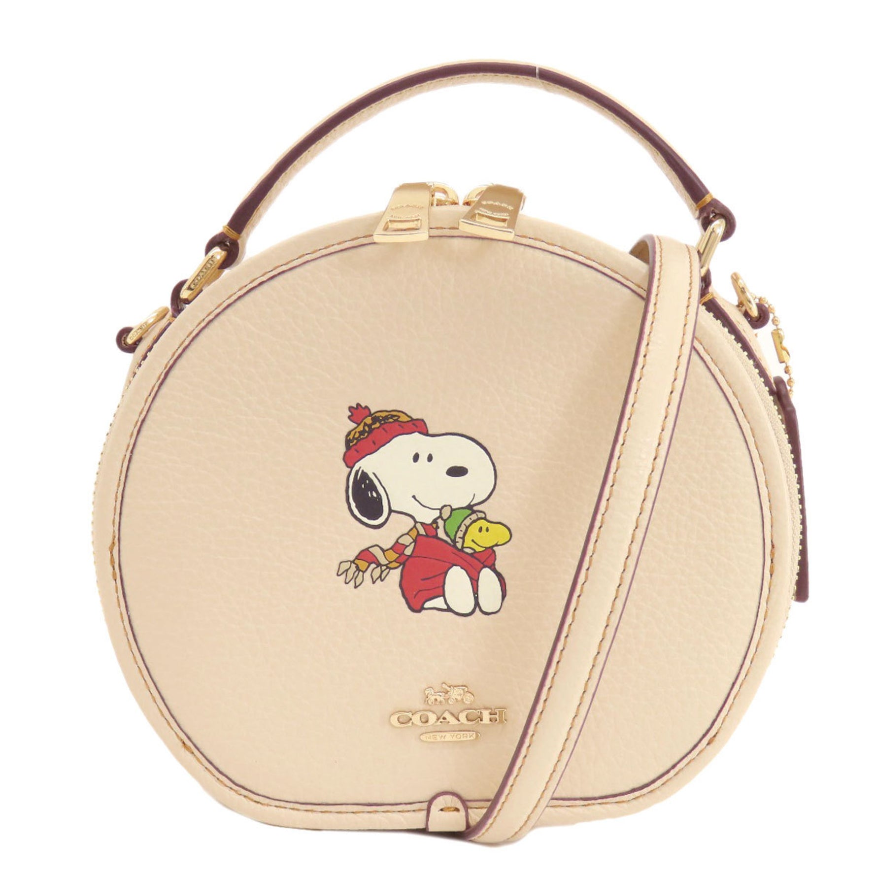Coach Canteen Peanuts Collaboration Handbag Leather