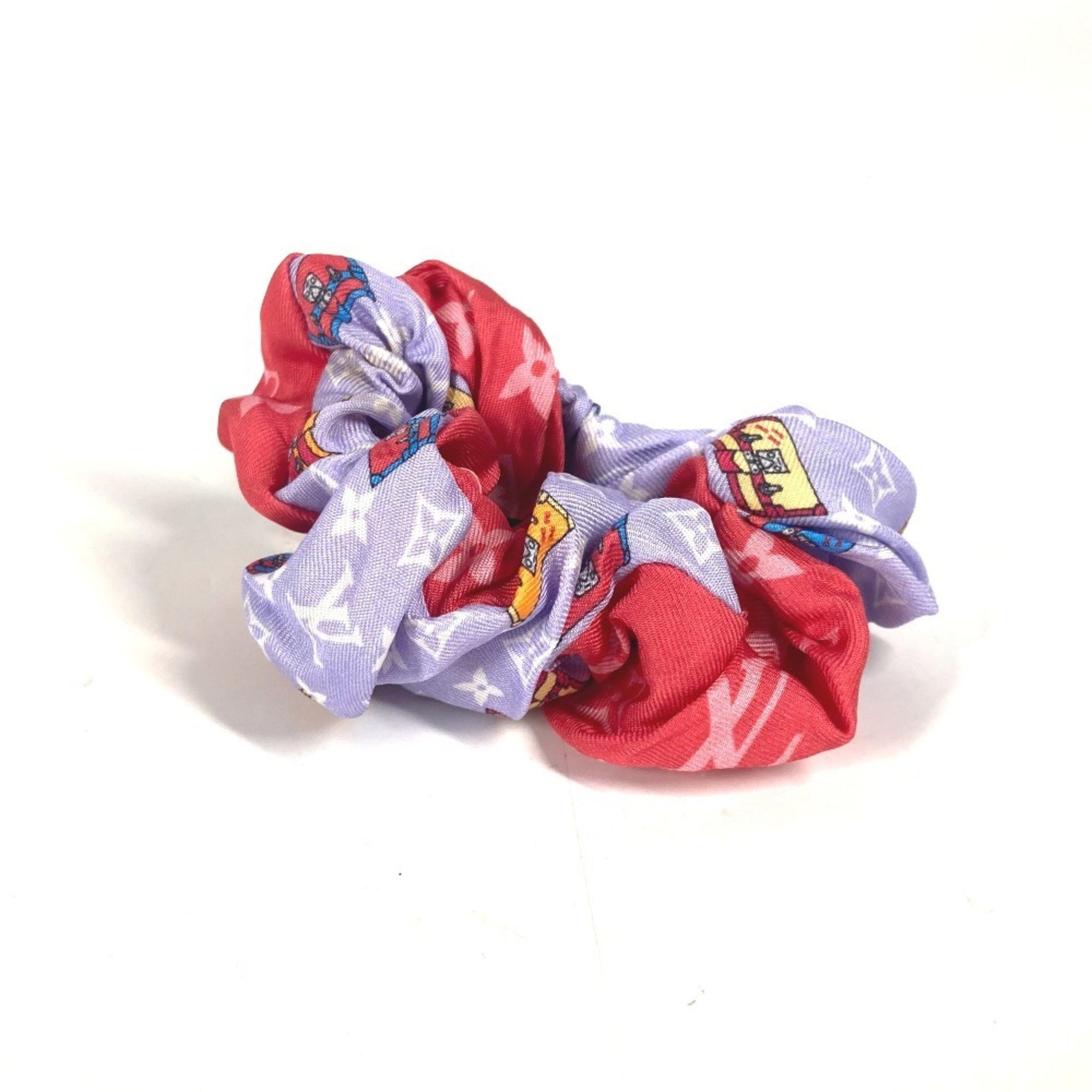 LOUIS VUITTON M77692 Monogram Scrunchie Set (1 circle only) Hair Tie Silk Women's Pink
