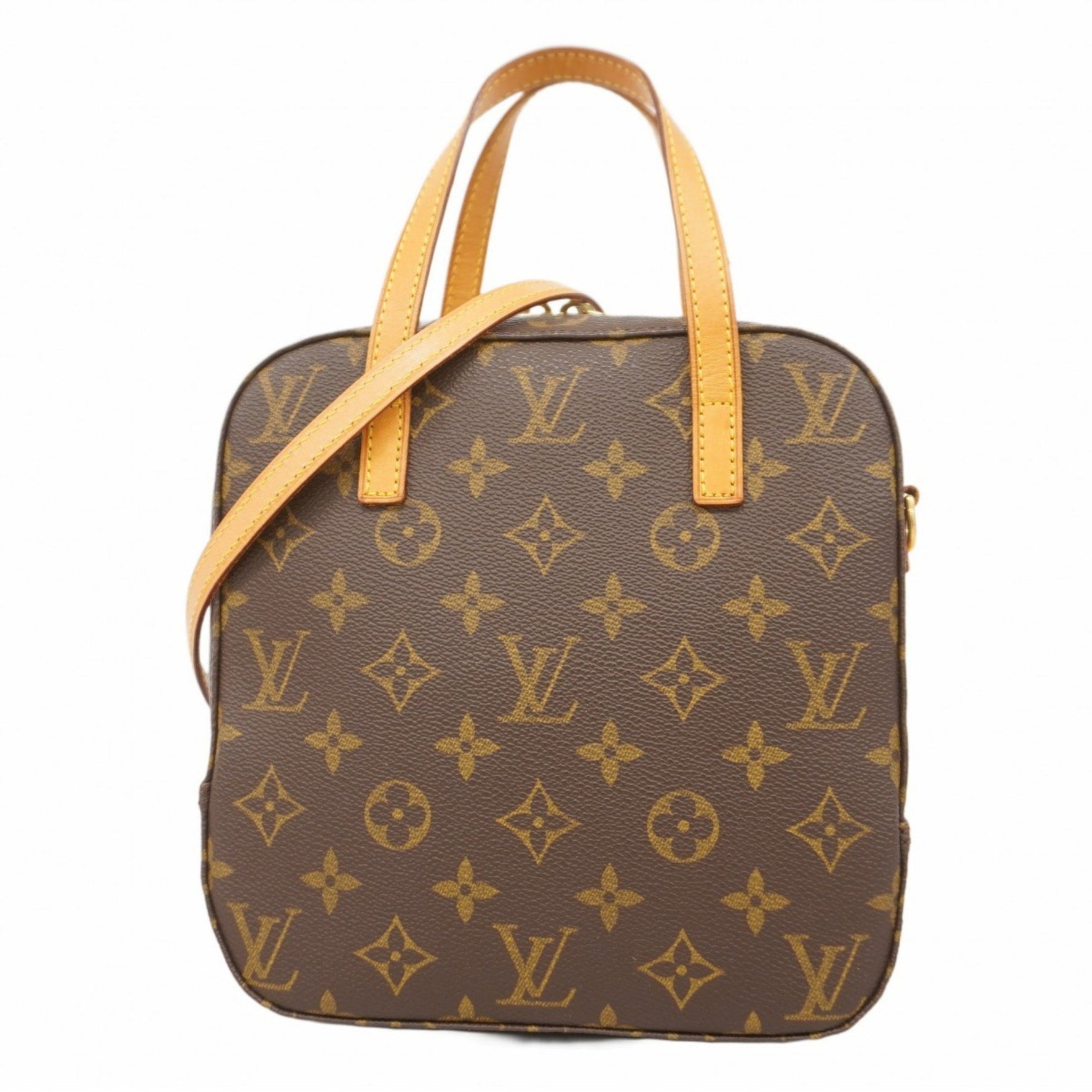 Louis Vuitton Monogram Spontini Handbag M47500 Brown Women's
