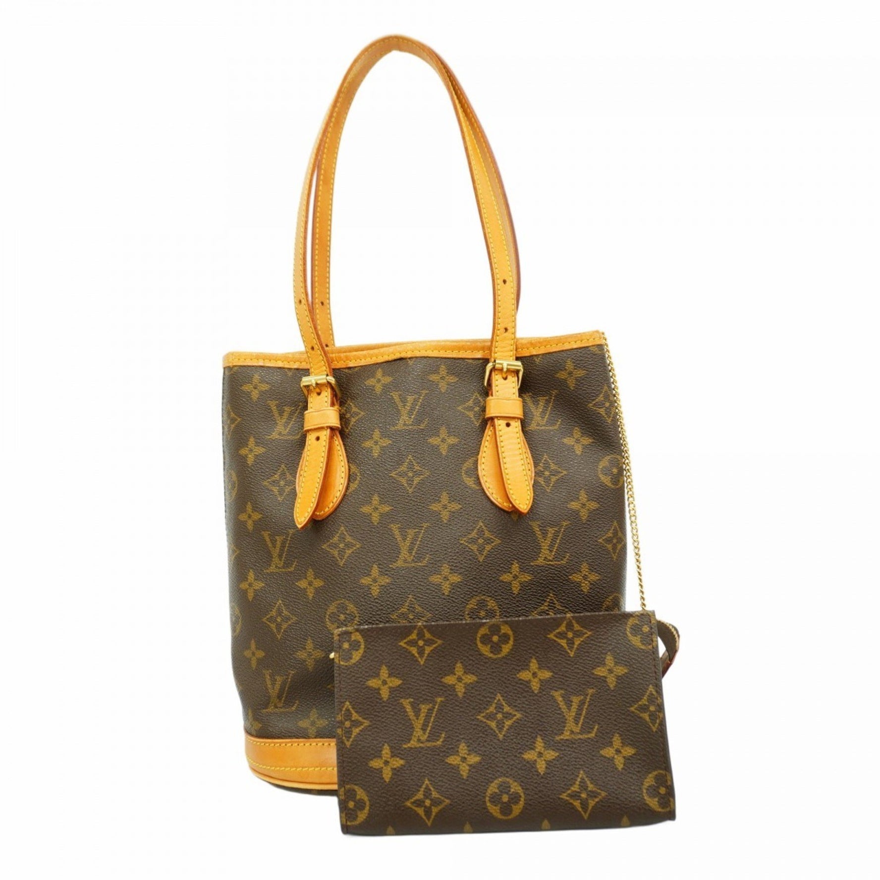 Louis Vuitton Monogram Bucket PM Tote Bag M42238 Brown Women's P1162583
