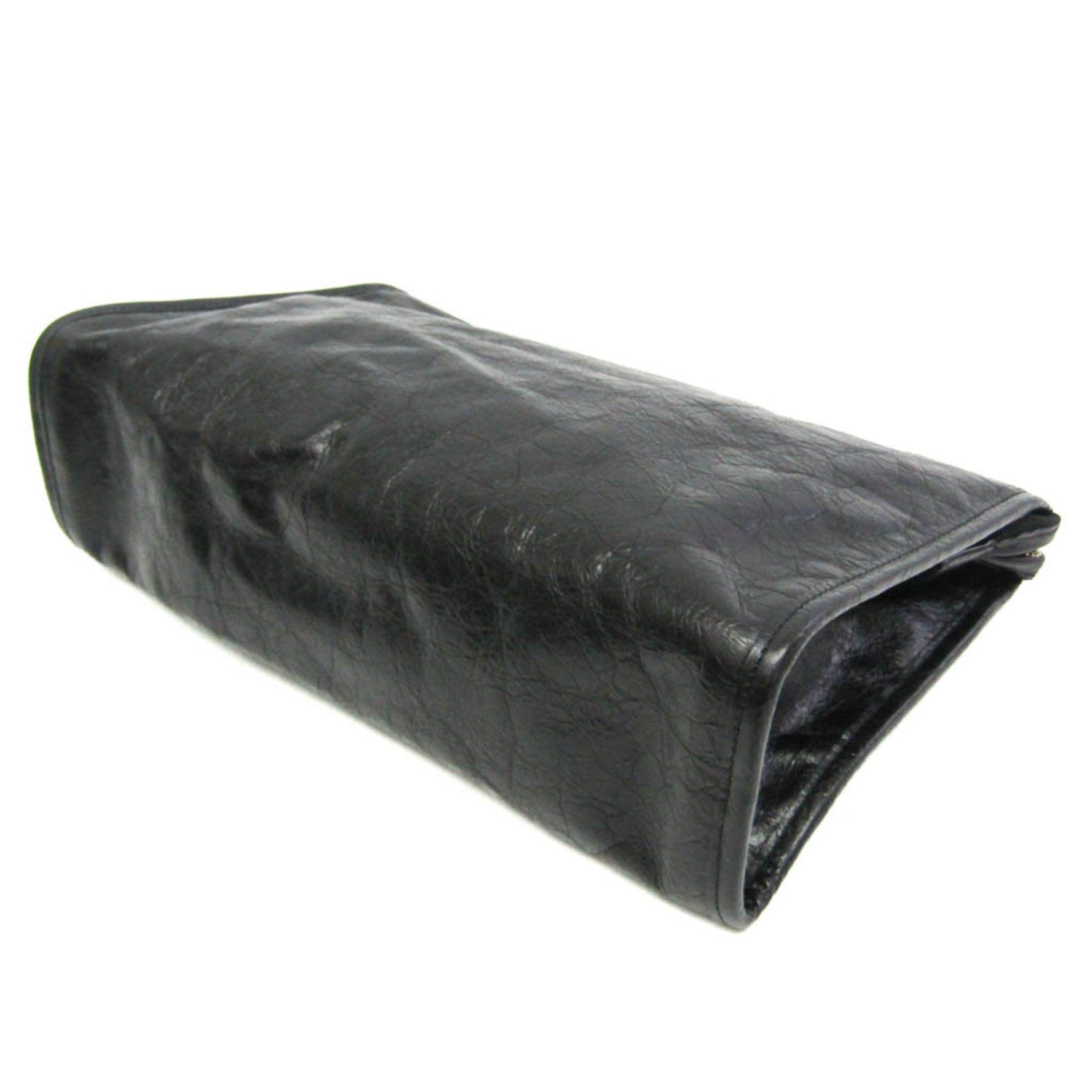 Gucci Interlocking Women,Men Leather Clutch Bag Black