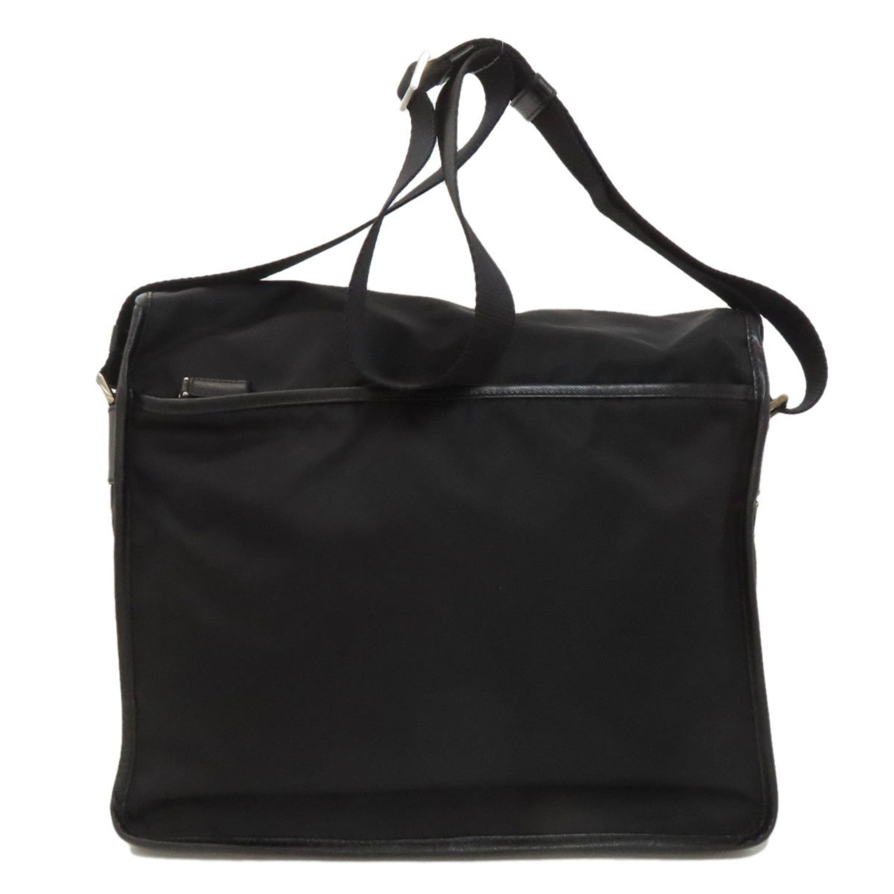 Prada messenger bag with logo hardware, nylon shoulder bag