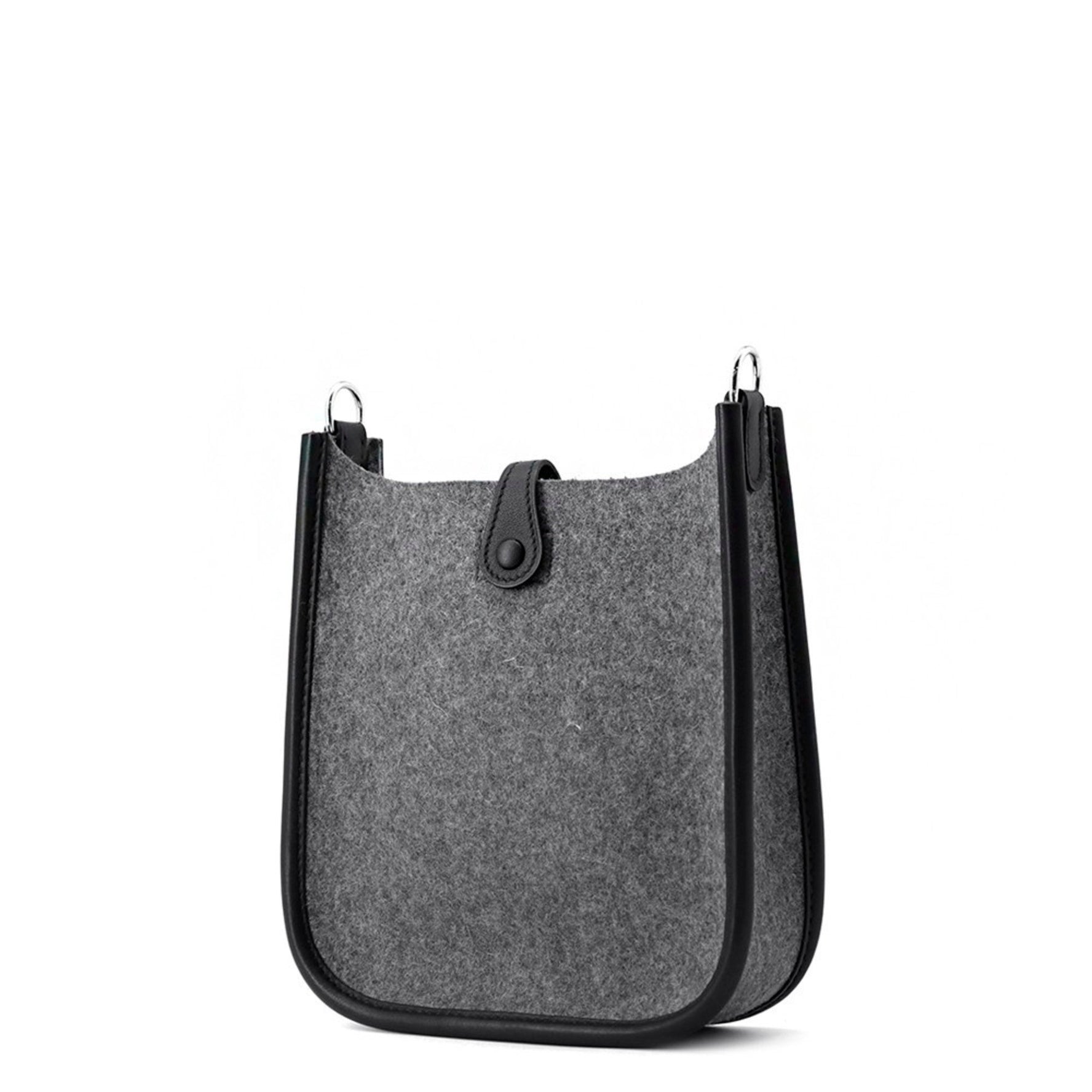 Hermes Hermès Evelyn TPM Shoulder Bag, 111cm, Black Grimoire Felt, Swift, Y Stamp