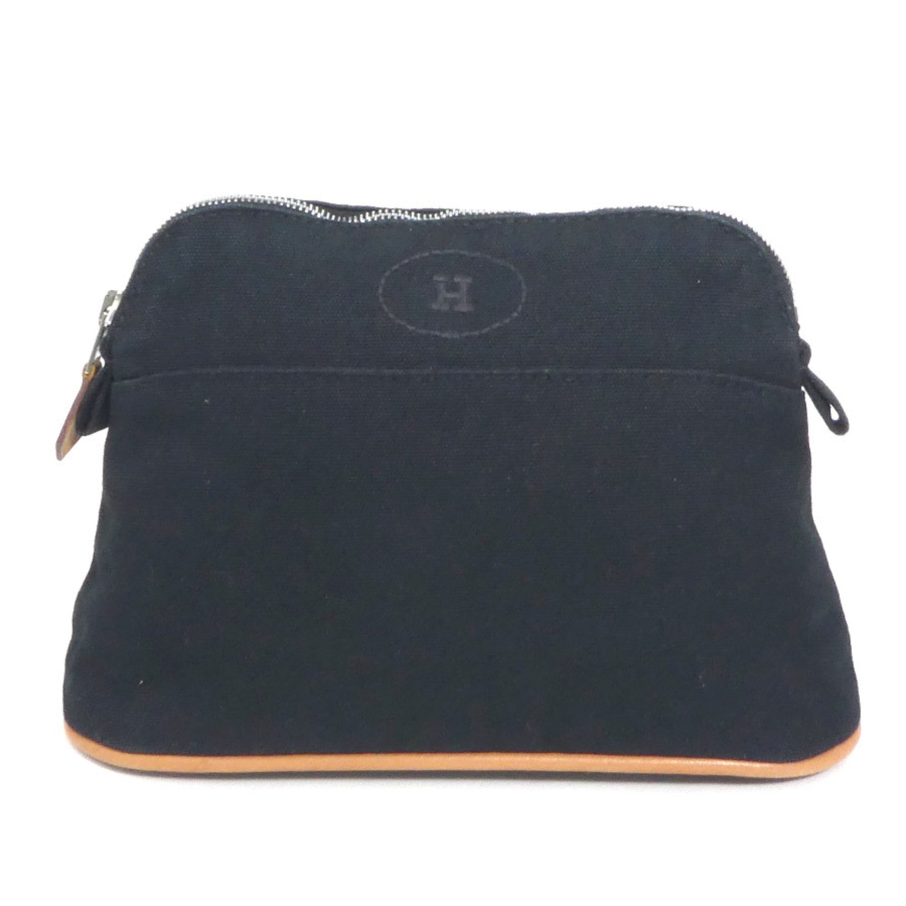 Hermes Hermès Bolide Mini Pouch, Cotton, and Silver