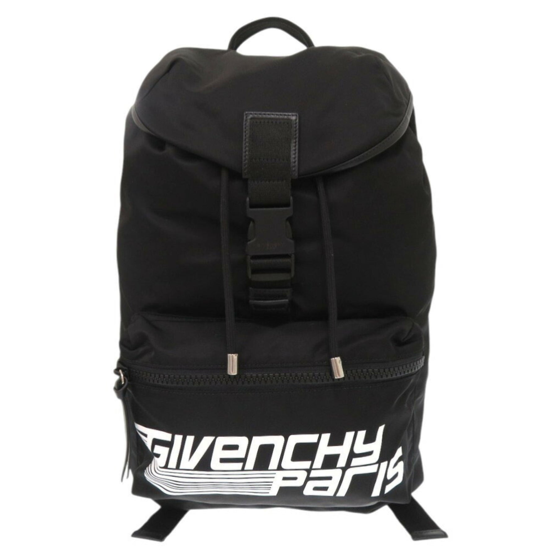 Givenchy nylon backpack/daypack in black, yellow, and white (0189)