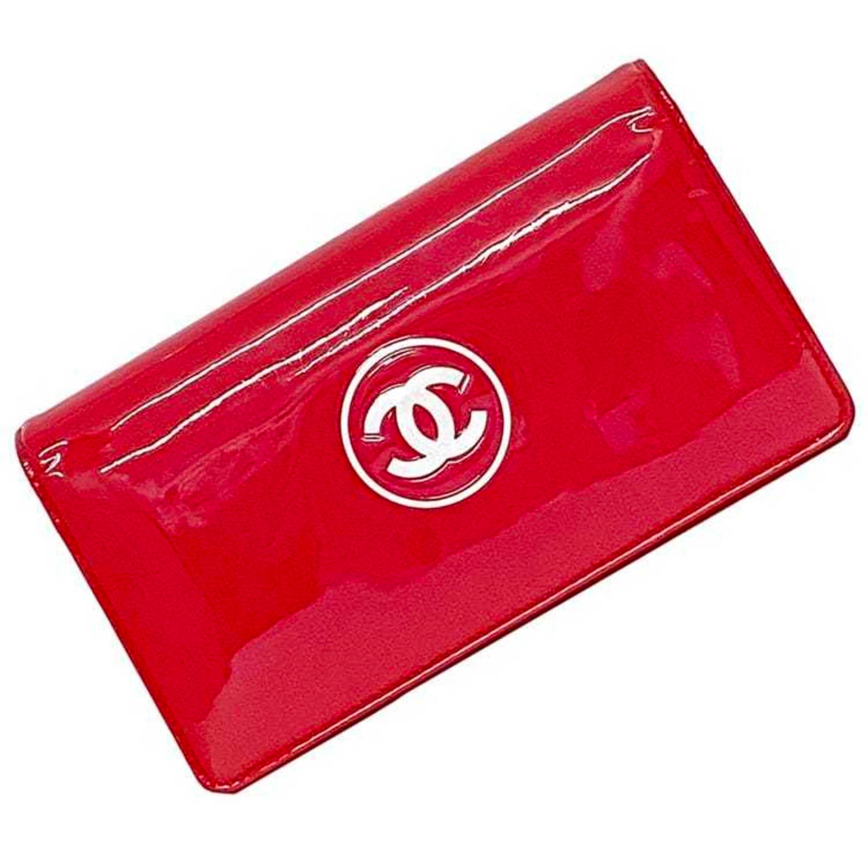 Chanel Bi-fold Long Wallet f-21674 Pink Makeup Line A69086 Enamel Patent Leather CHANEL Coco Mark Folding Women's