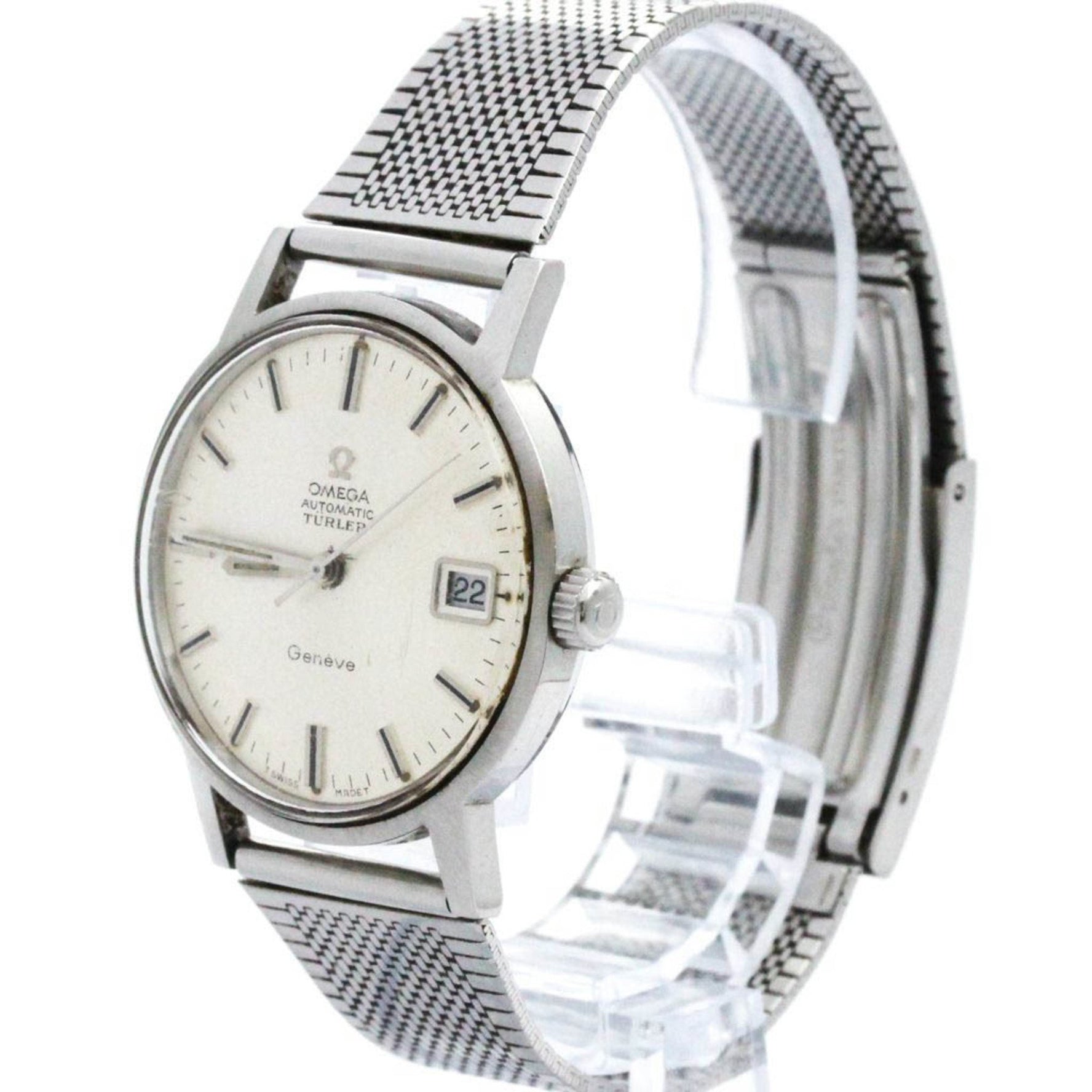 Vintage OMEGA Geneve Turler Date Cal 565 Steel Automatic Watch 166.070 BF574799