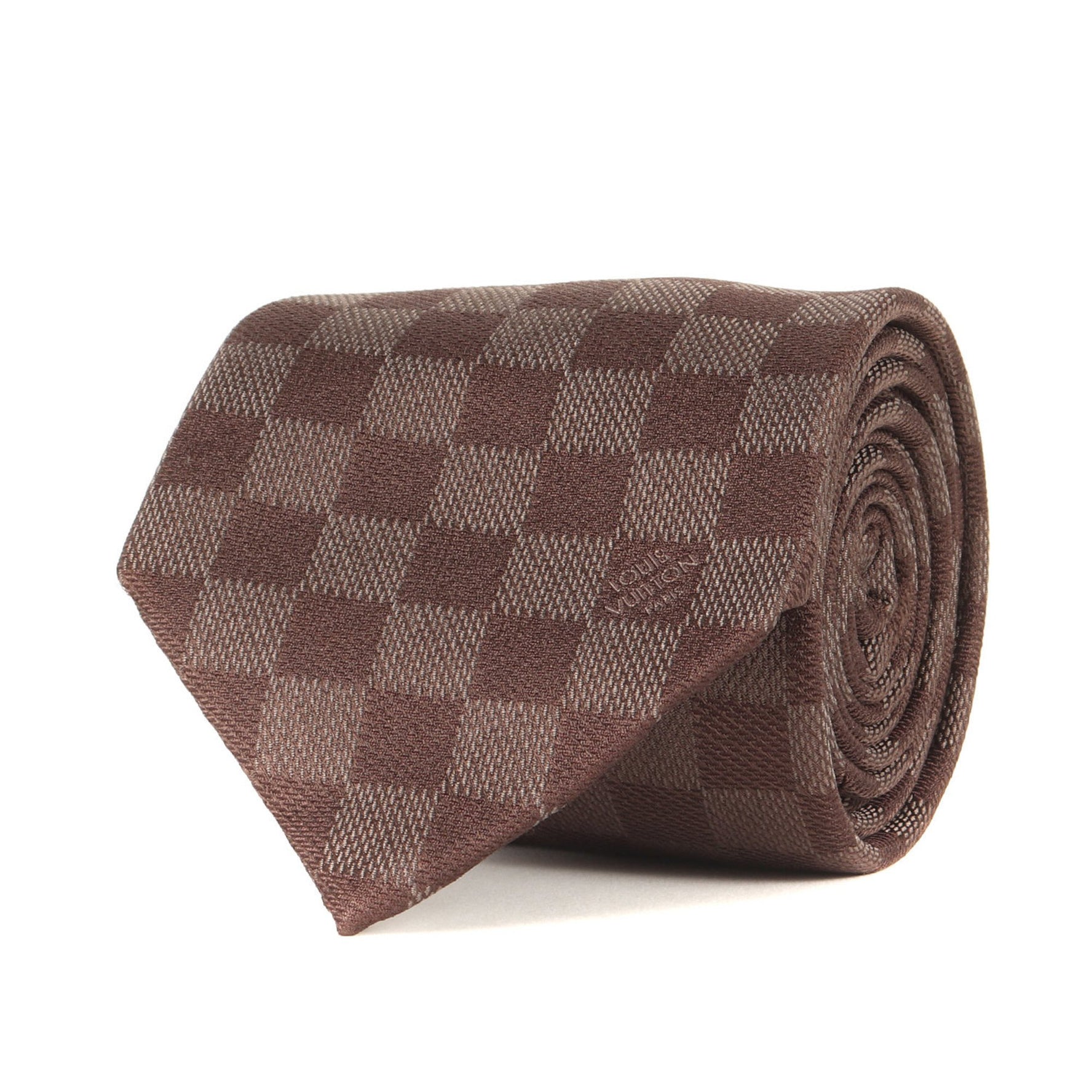 LOUIS VUITTON Damier Silk Cravate Tie
