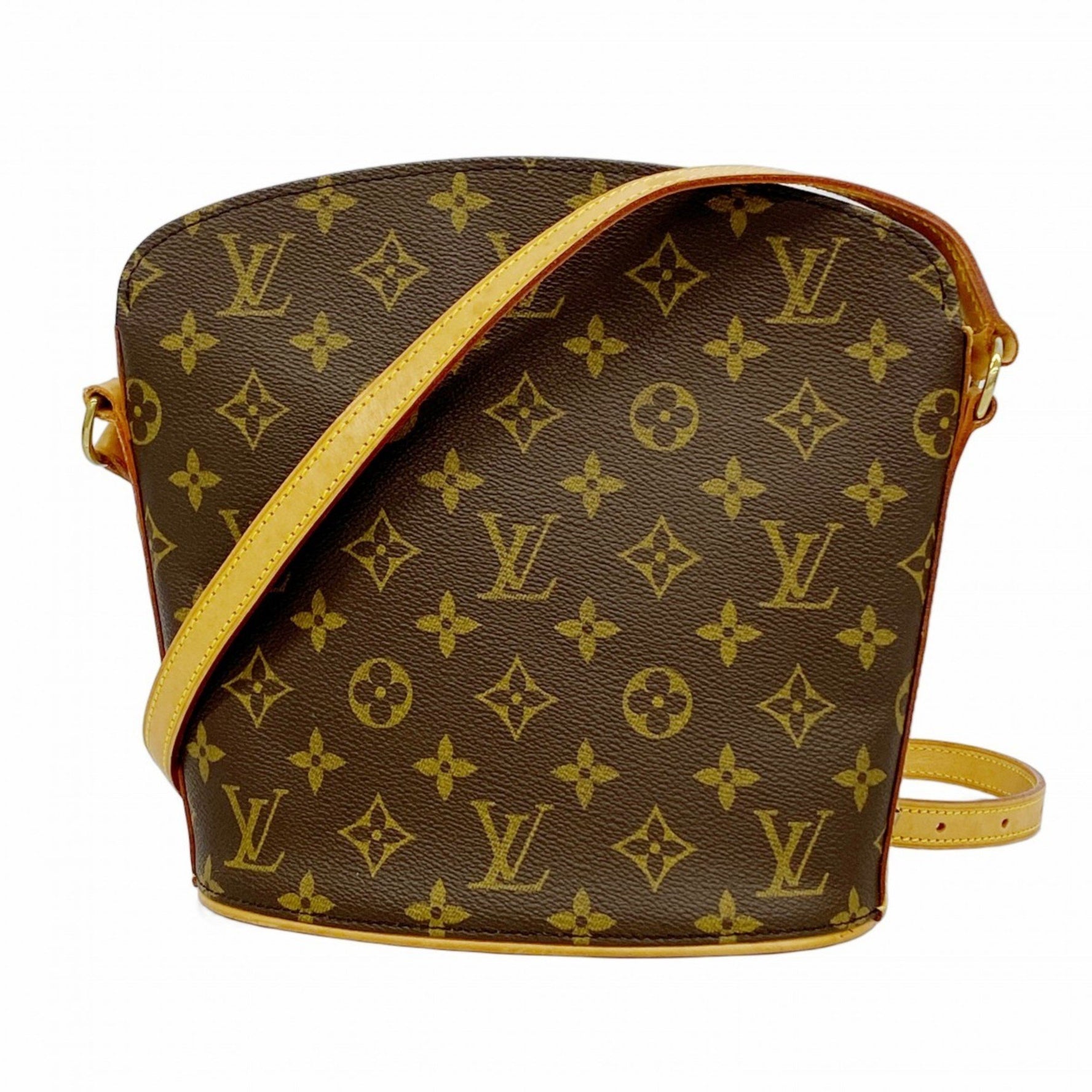 Louis Vuitton Monogram Drouot Shoulder Bag M51290 Brown Women's