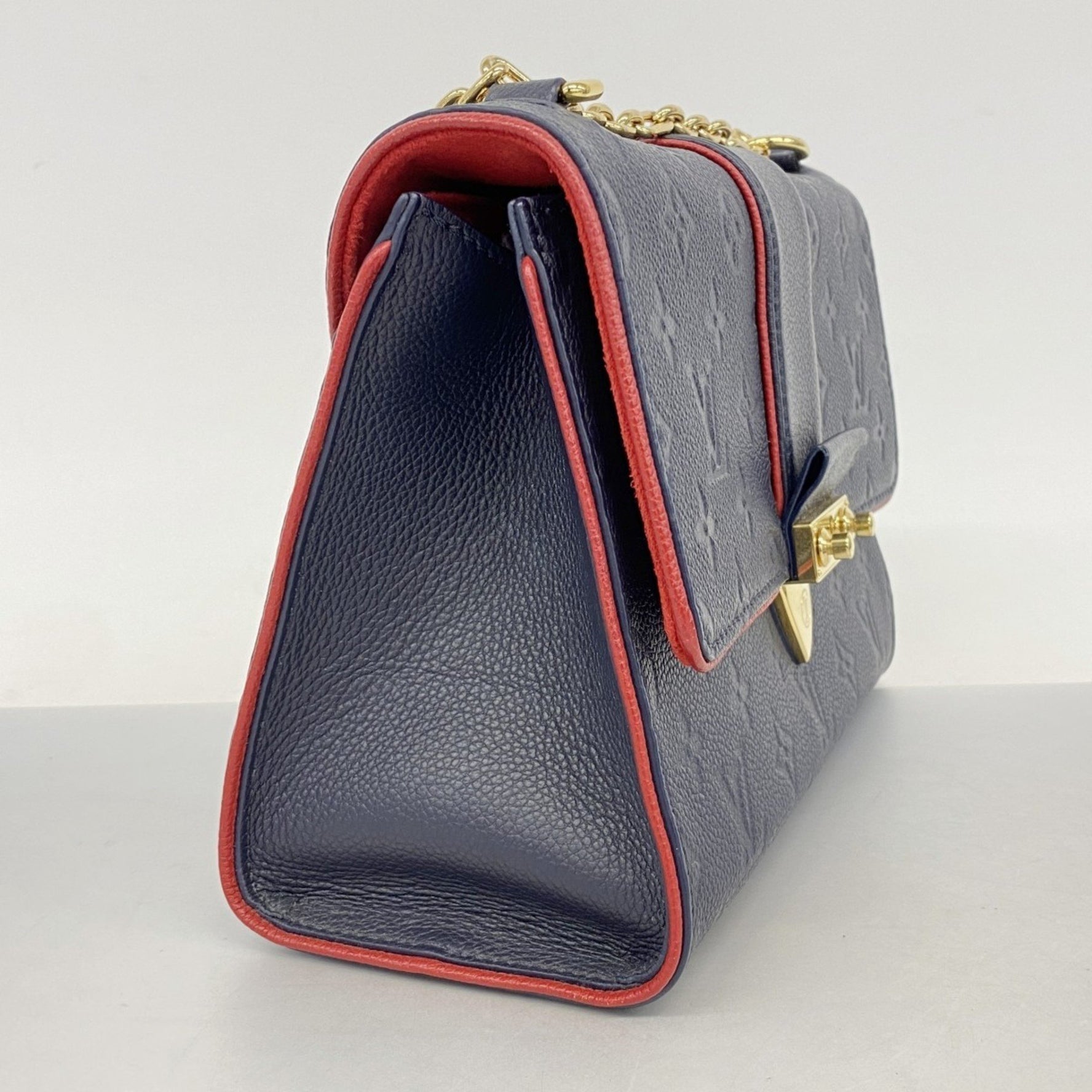 Louis Vuitton Monogram Empreinte Saint-Sulpice PM Shoulder Bag Marine Rouge