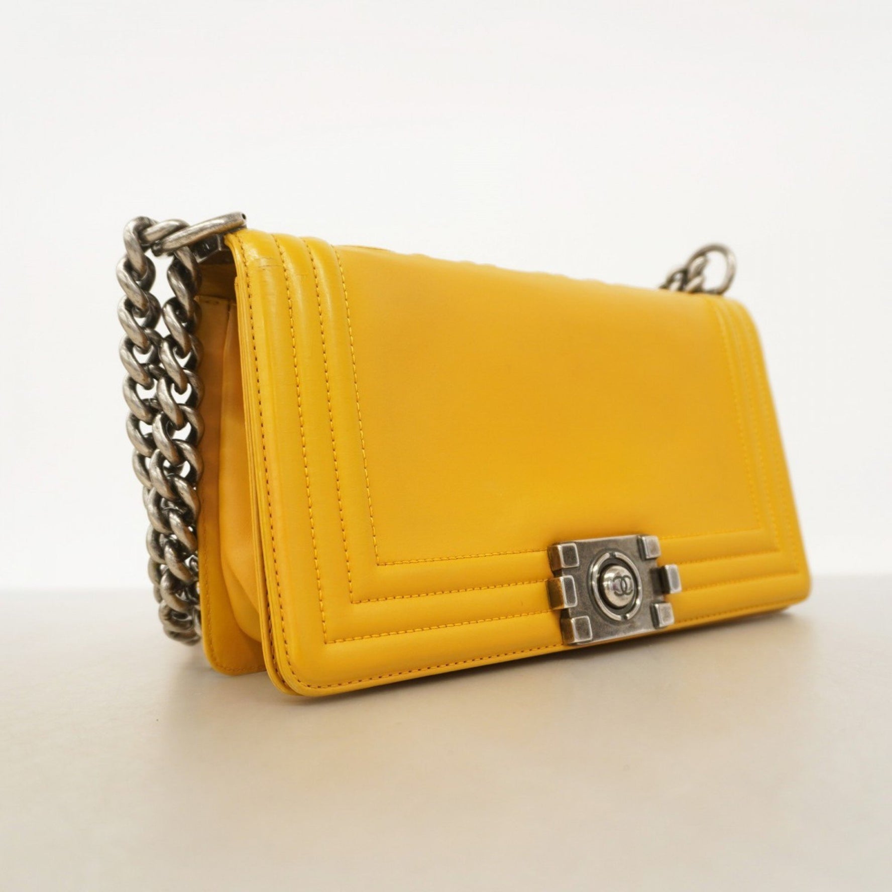 Chanel Shoulder Bag Boy Chain Leather