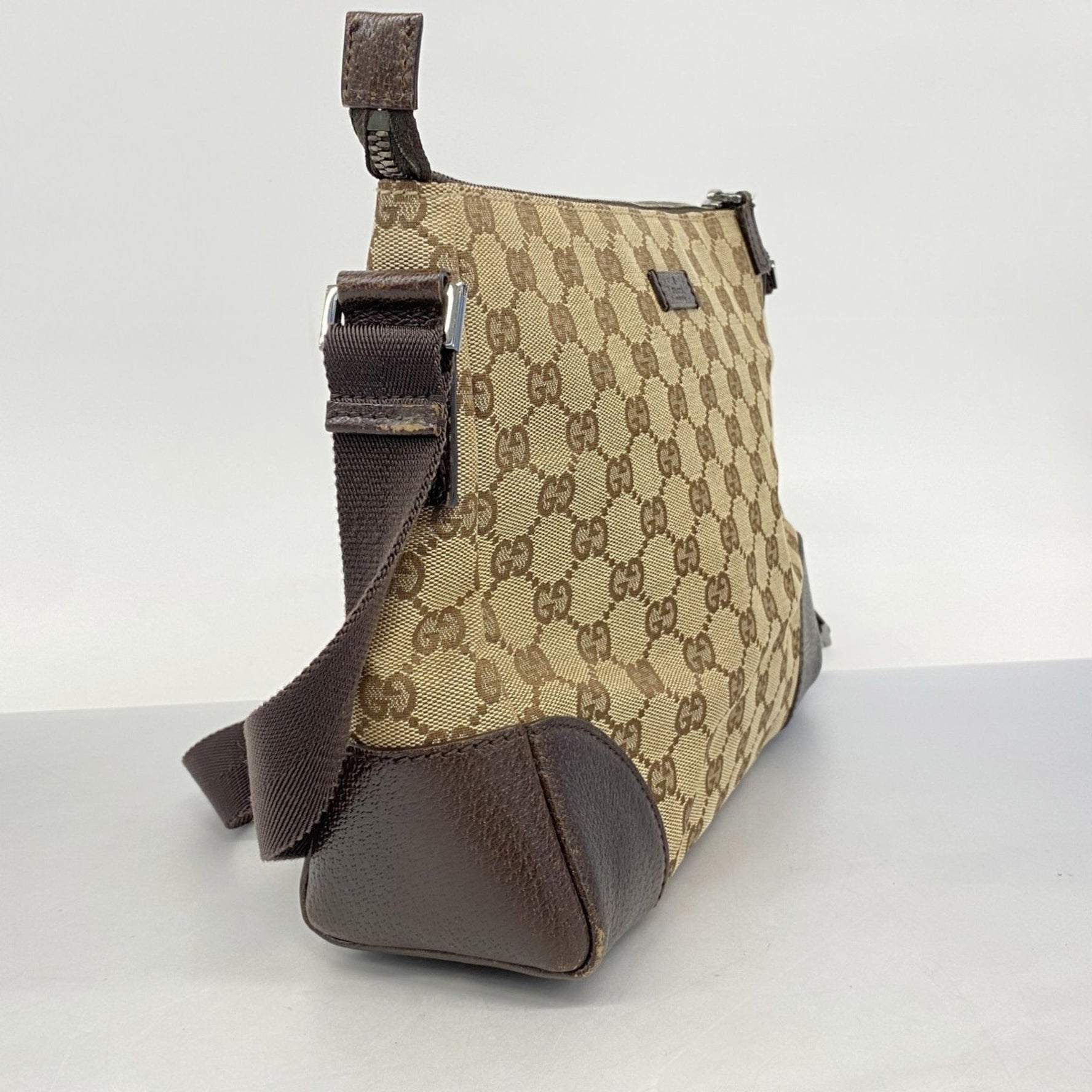 Gucci Shoulder Bag GG Canvas Beige Brown