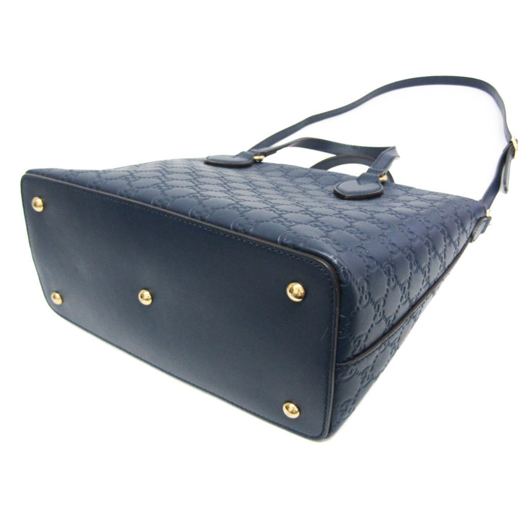 Gucci Guccissima Women's Leather Handbag,Shoulder Bag Blue