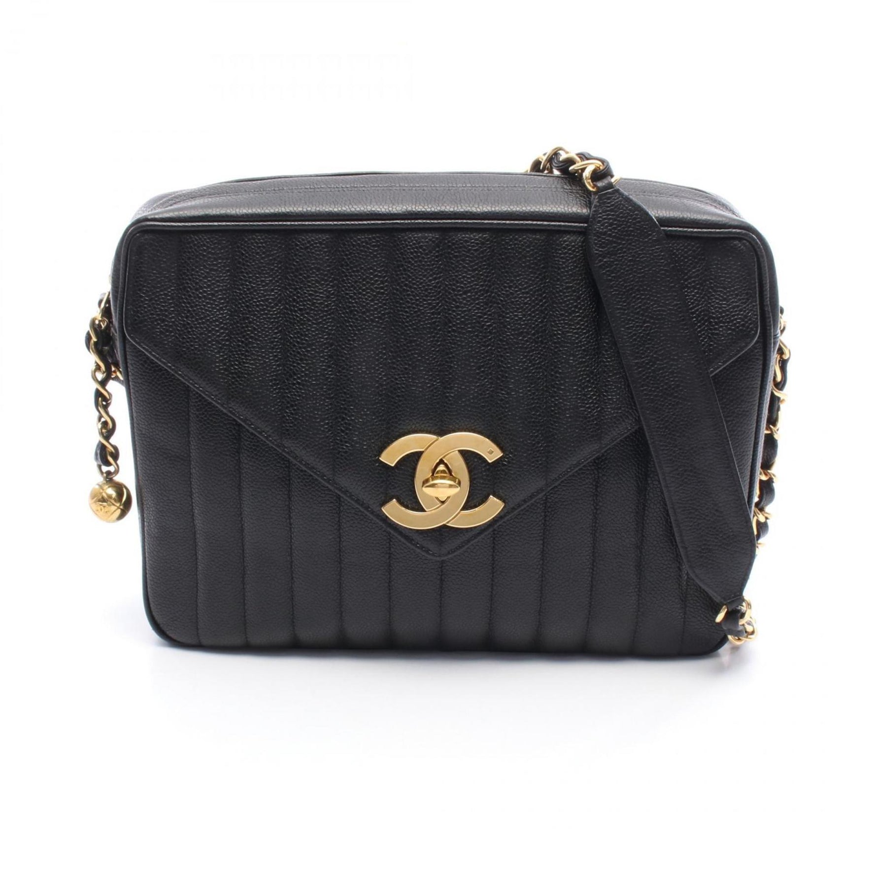 CHANEL Mademoiselle Deka Coco Mark Shoulder Bag in Grained Calfskin Leather