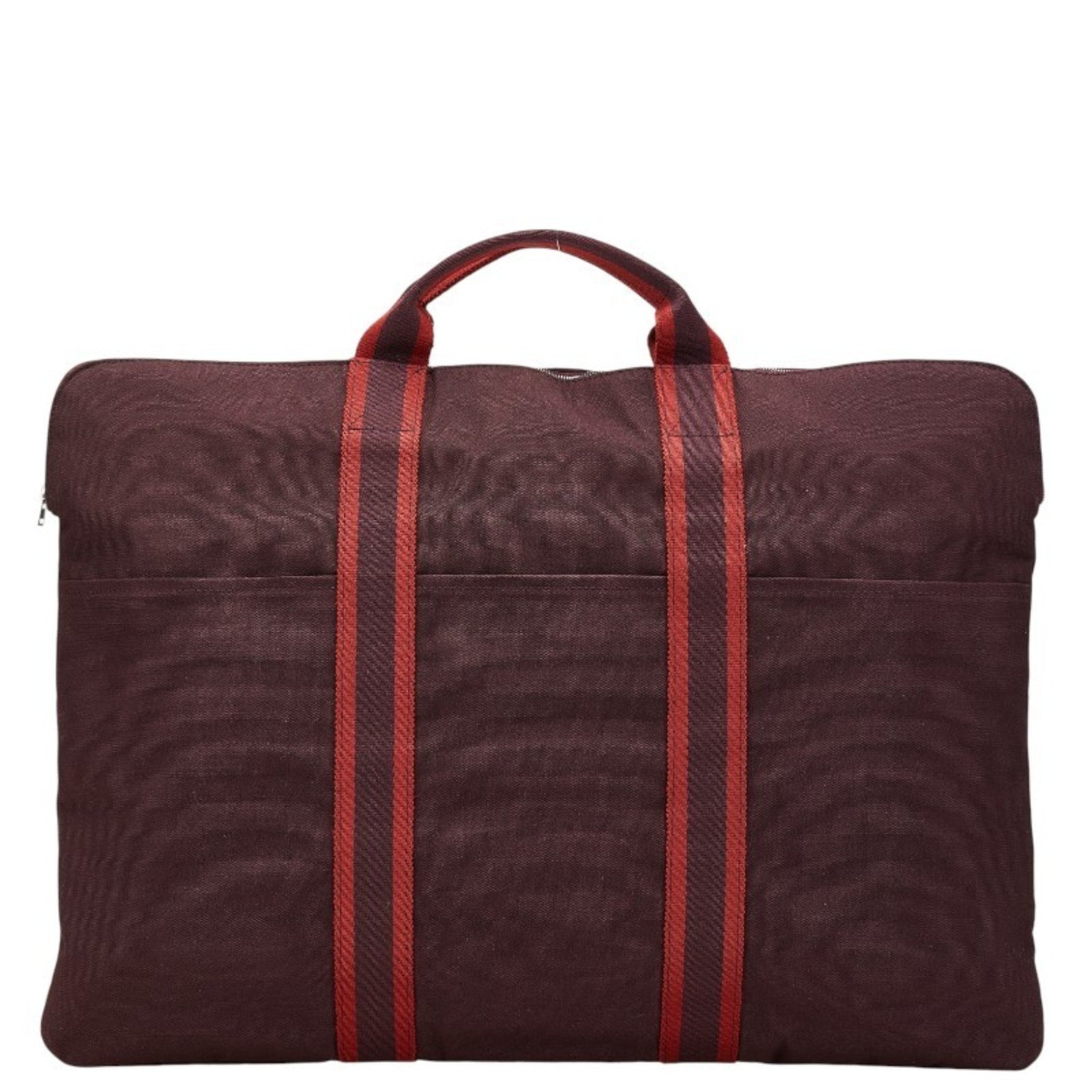 Hermès Four Tou Porte de Guerlain Business Bag Handbag Wine Red Canvas HERMES