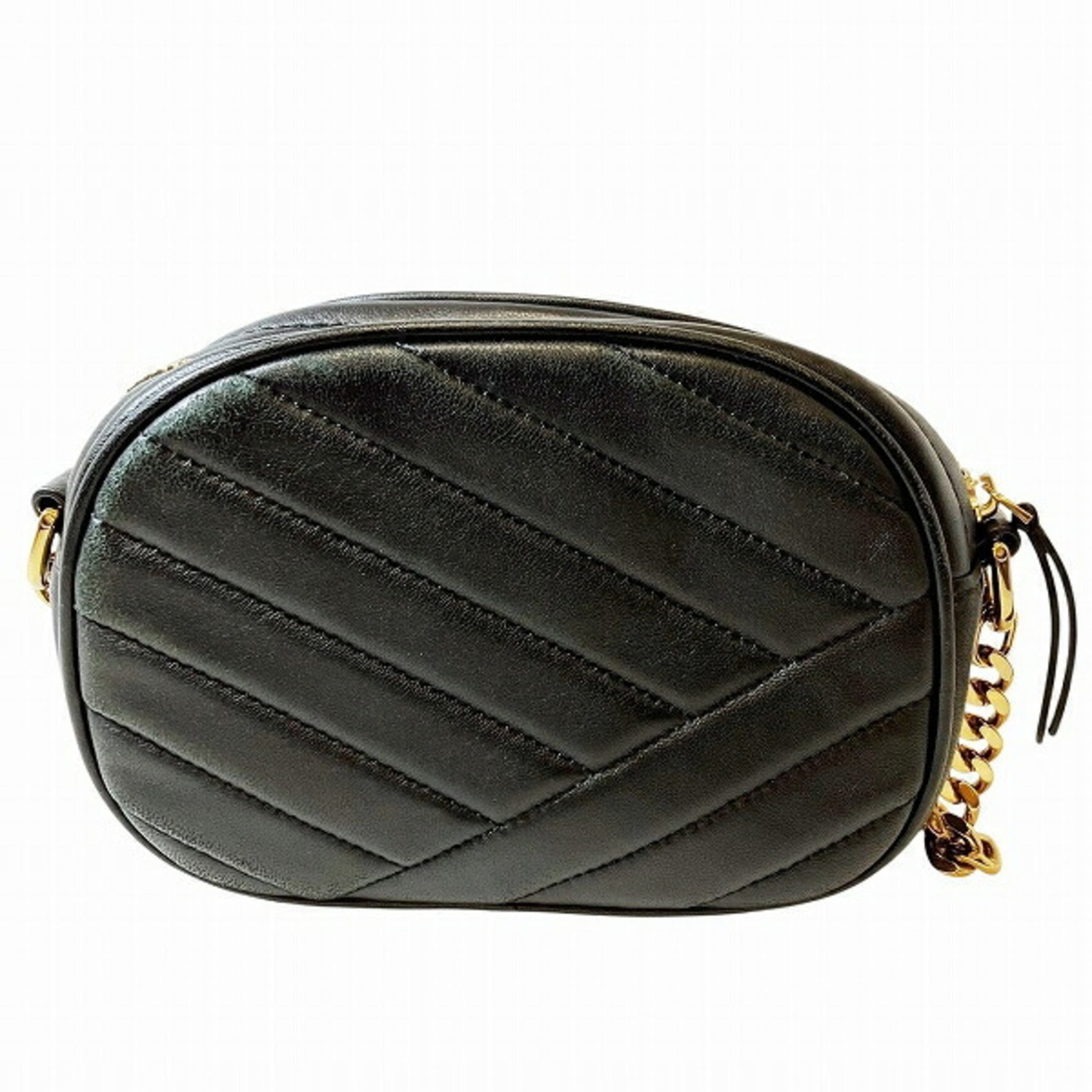 Tory Burch black leather chain shoulder bag for women