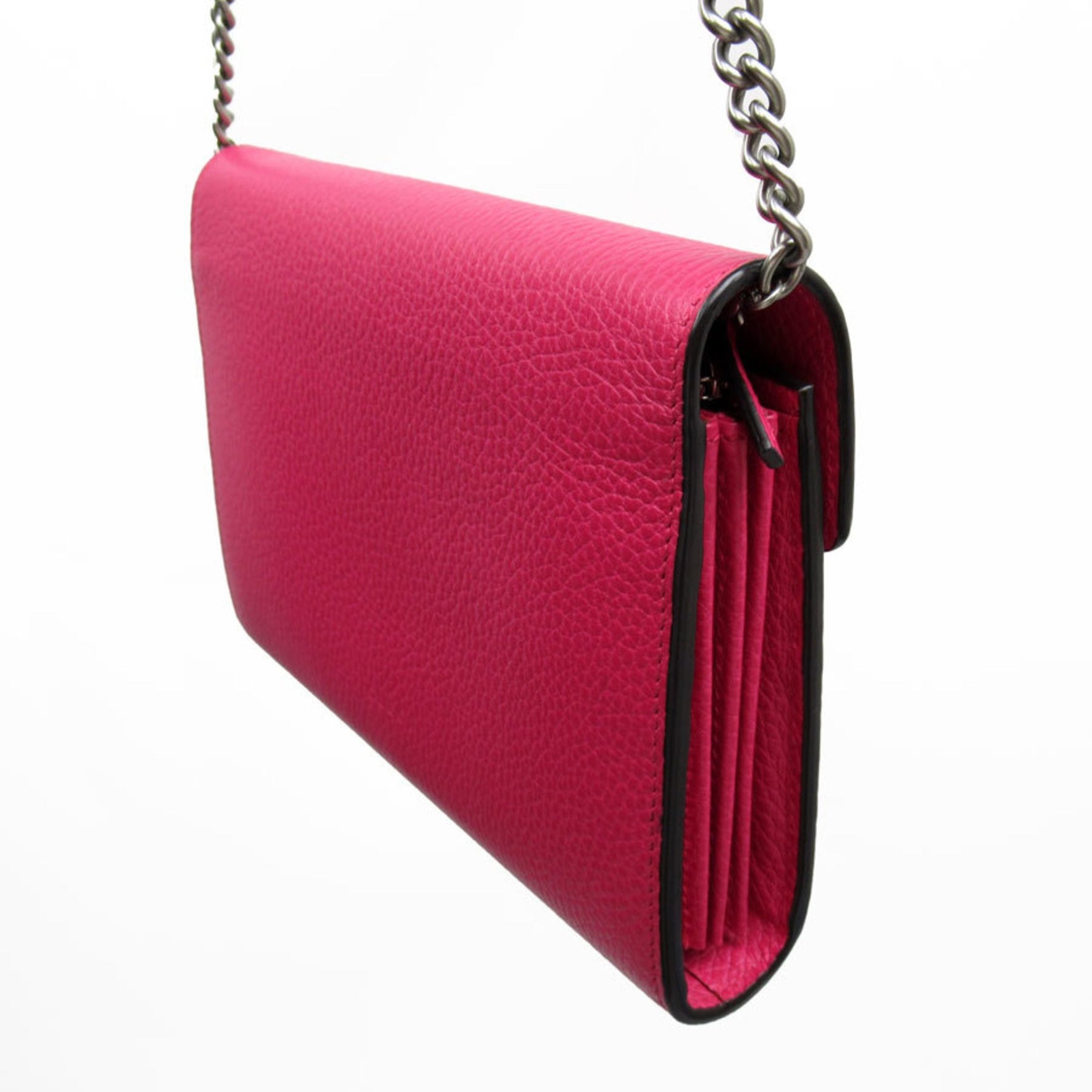GUCCI Dionysus Leather Chain Wallet Pink Women's t19339a