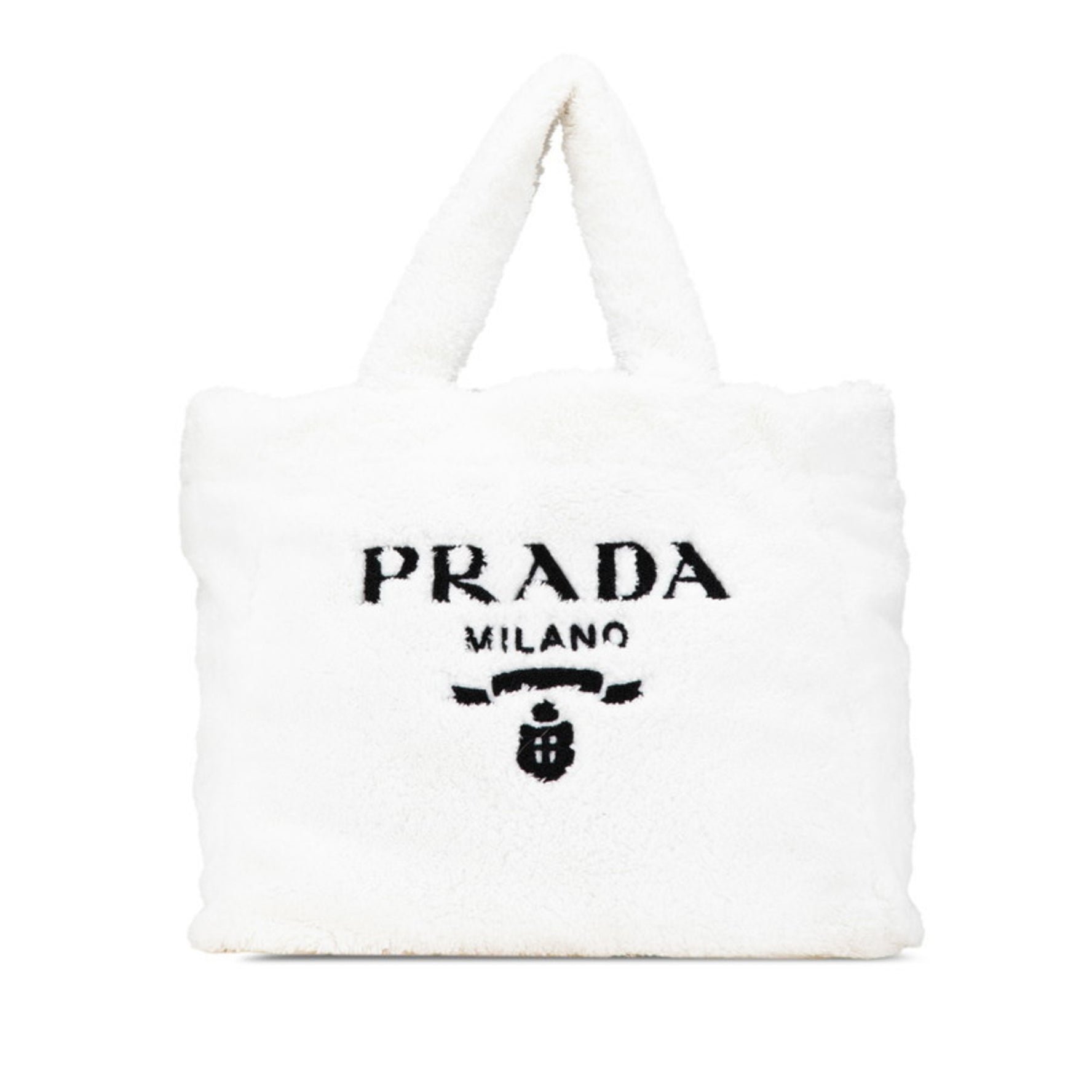 Prada SPUGNA Tote Bag Bianco Pile