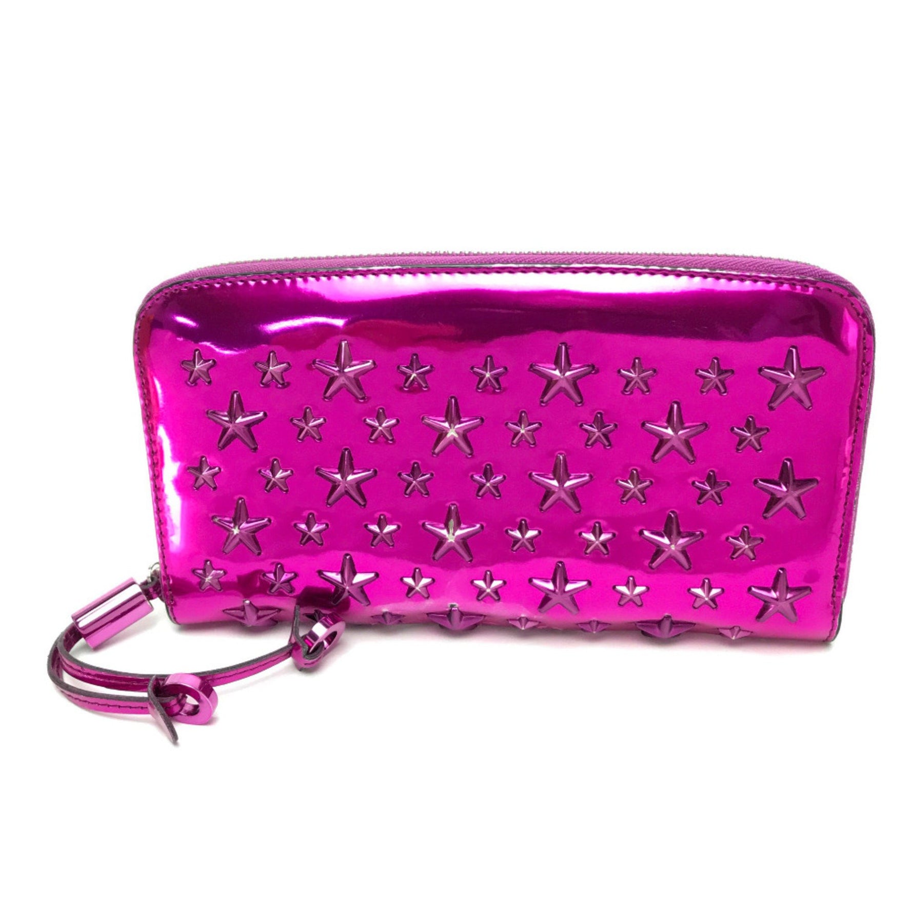 Jimmy Choo Star stud filipa Zip Around Long Wallet Long Wallet Metallic