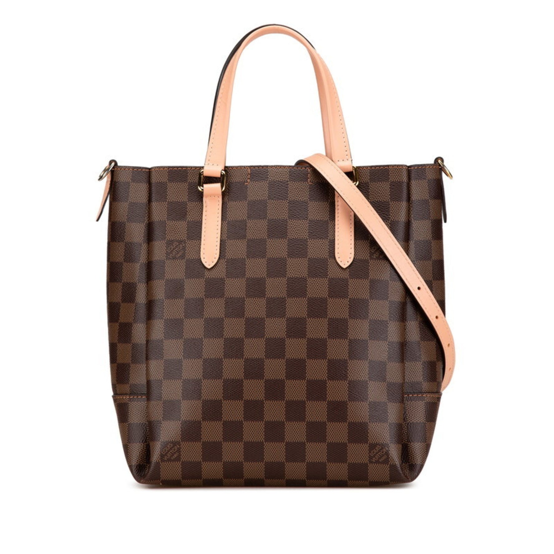 Louis Vuitton Damier Belmont BB Tote Bag Shoulder N60297 Brown Pink PVC Leather Women's LOUIS VUITTON