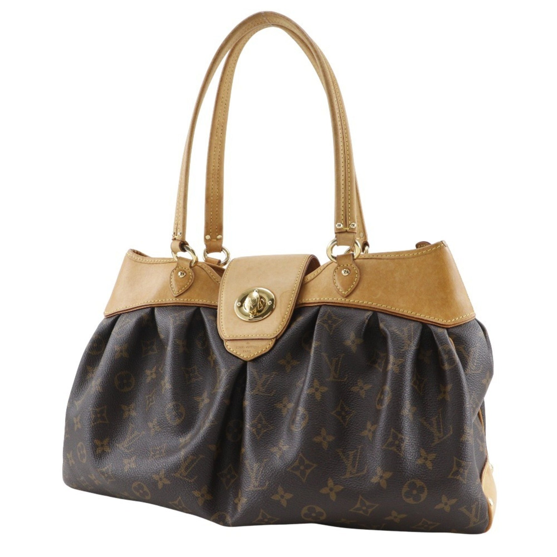 Louis Vuitton Boesi MM Tote Bag Monogram Canvas 2009 Brown Turnlock